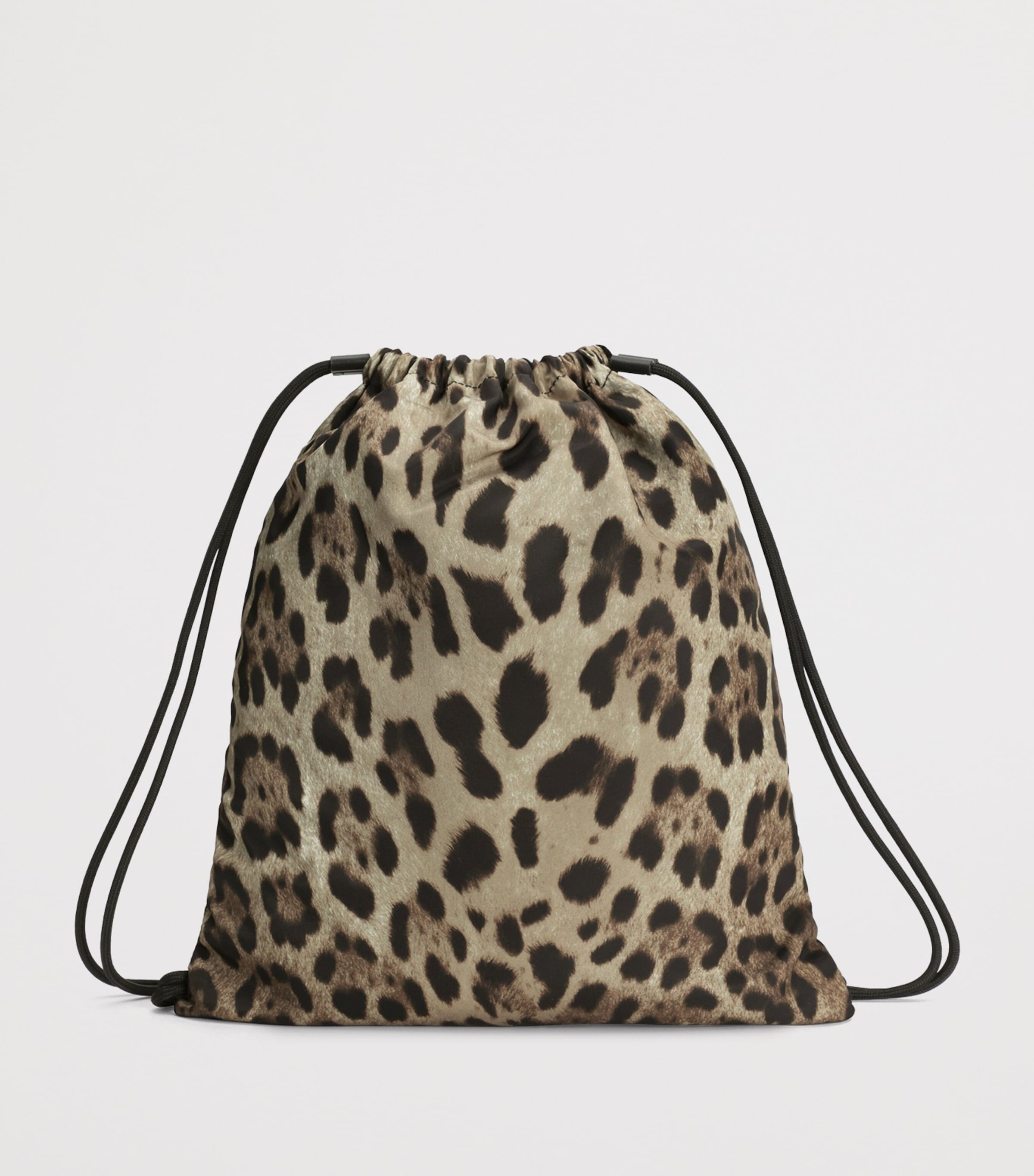 Dolce&Gabbana Kids Leopard Print Drawstring Backpack M Image 5