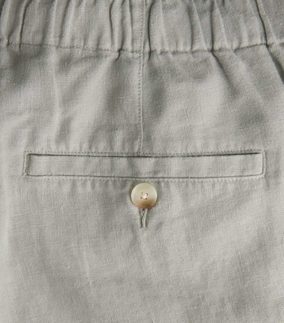 Vince Mens Linen Drawstring Shorts Matcha Image 6