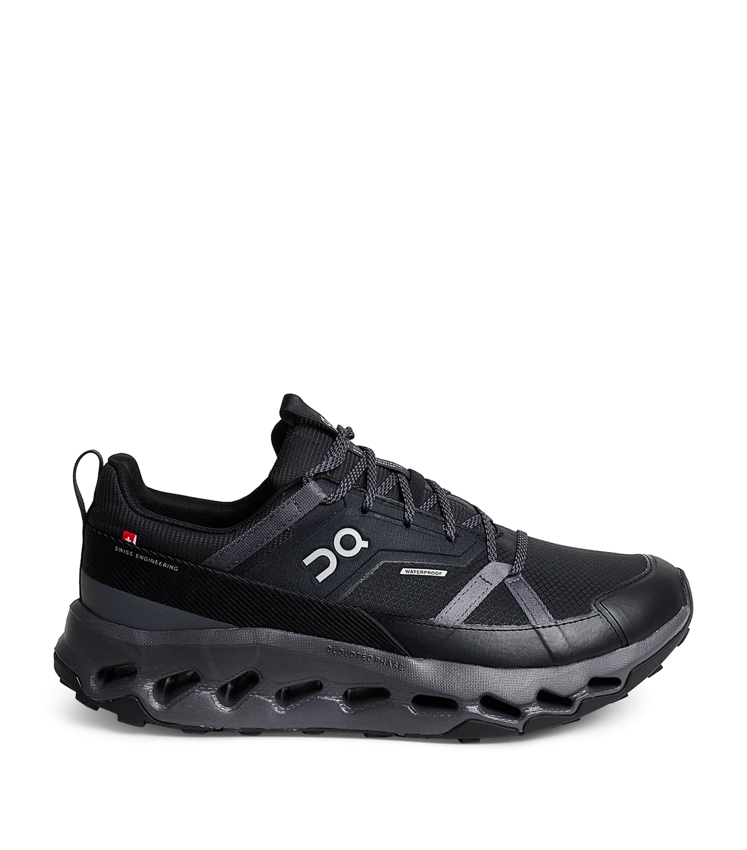 On Mens Waterproof Cloudhorizon Trainers Black | Eclipse Image 1