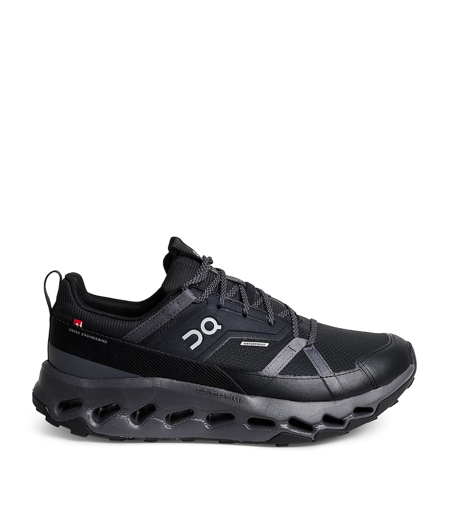 On Mens Waterproof Cloudhorizon Trainers Black | Eclipse Image 1