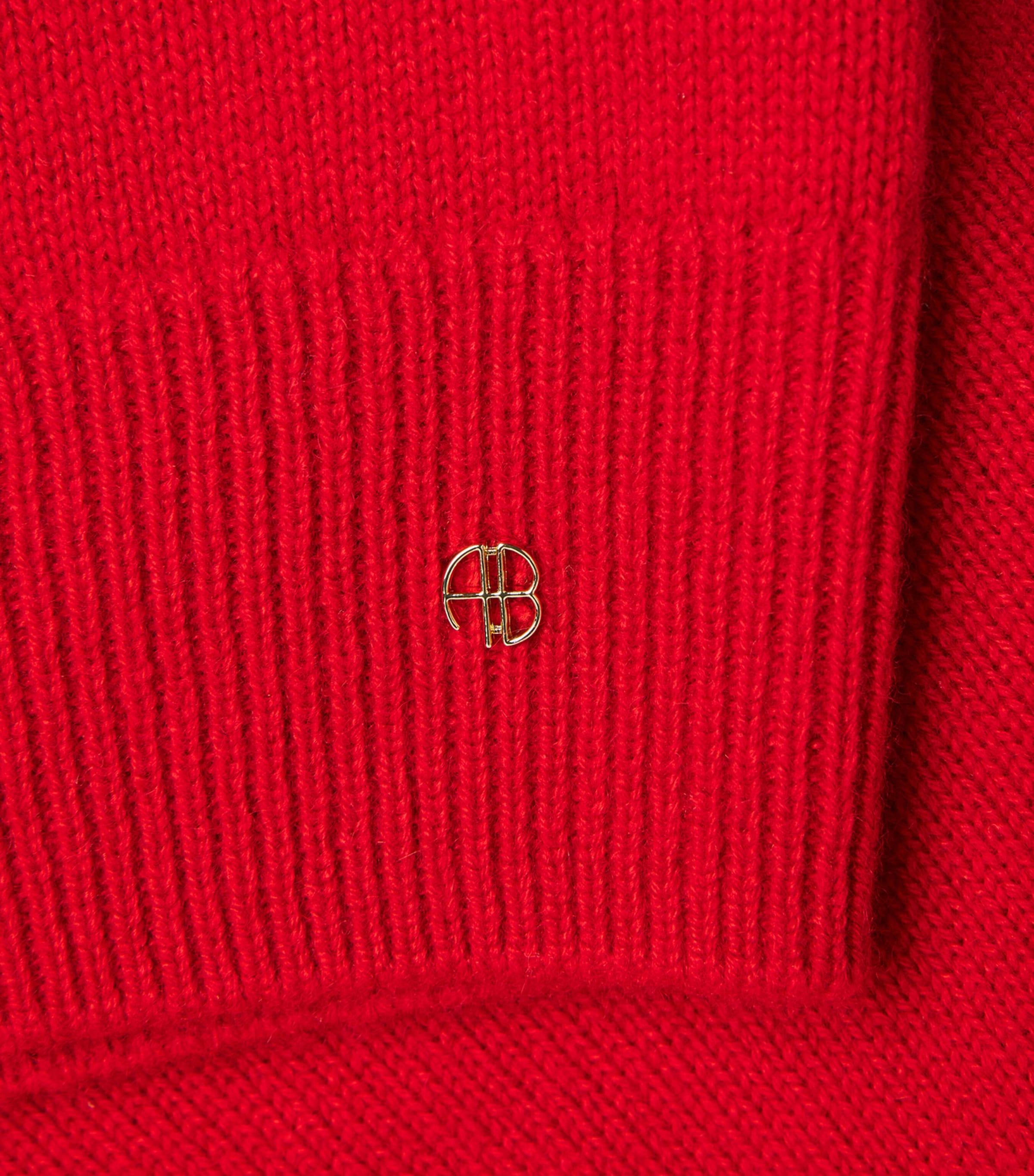 ANINE BING Womens Cashmere V-Neck Lee Sweater Red Image 6