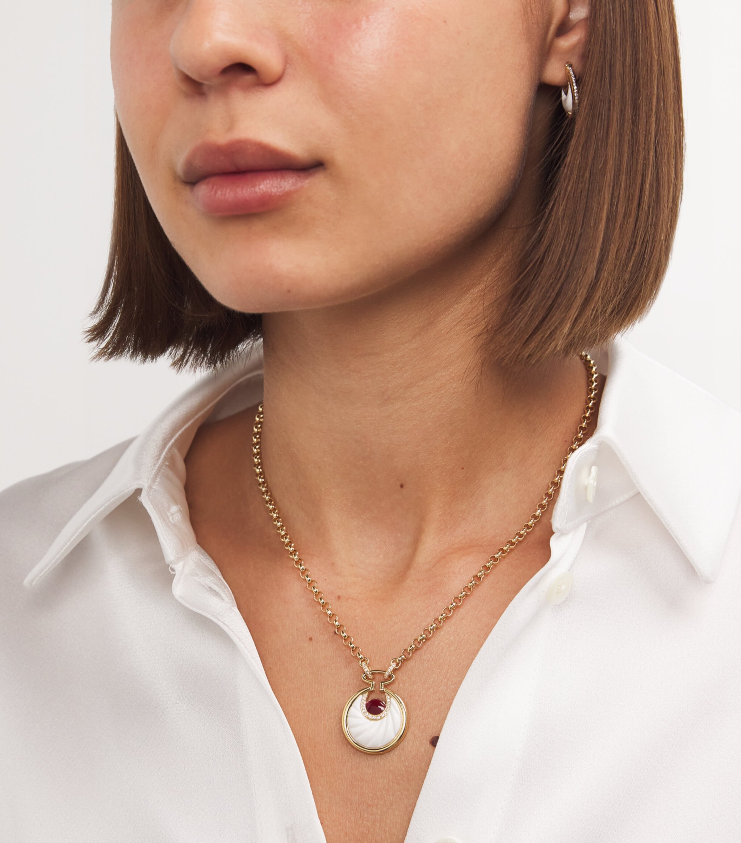 L'ATELIER NAWBAR Yellow Gold, Diamond and Onyx Circus Lot N*91 Necklace Yellow Gold Image 4