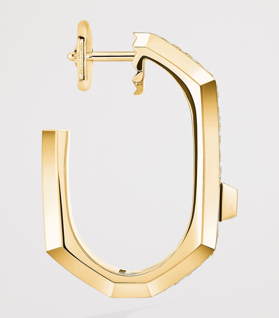 Messika Modernist Medium Yellow Gold and Diamond Single Hoop Earring (0.30ct) Yellow Gold Image 3