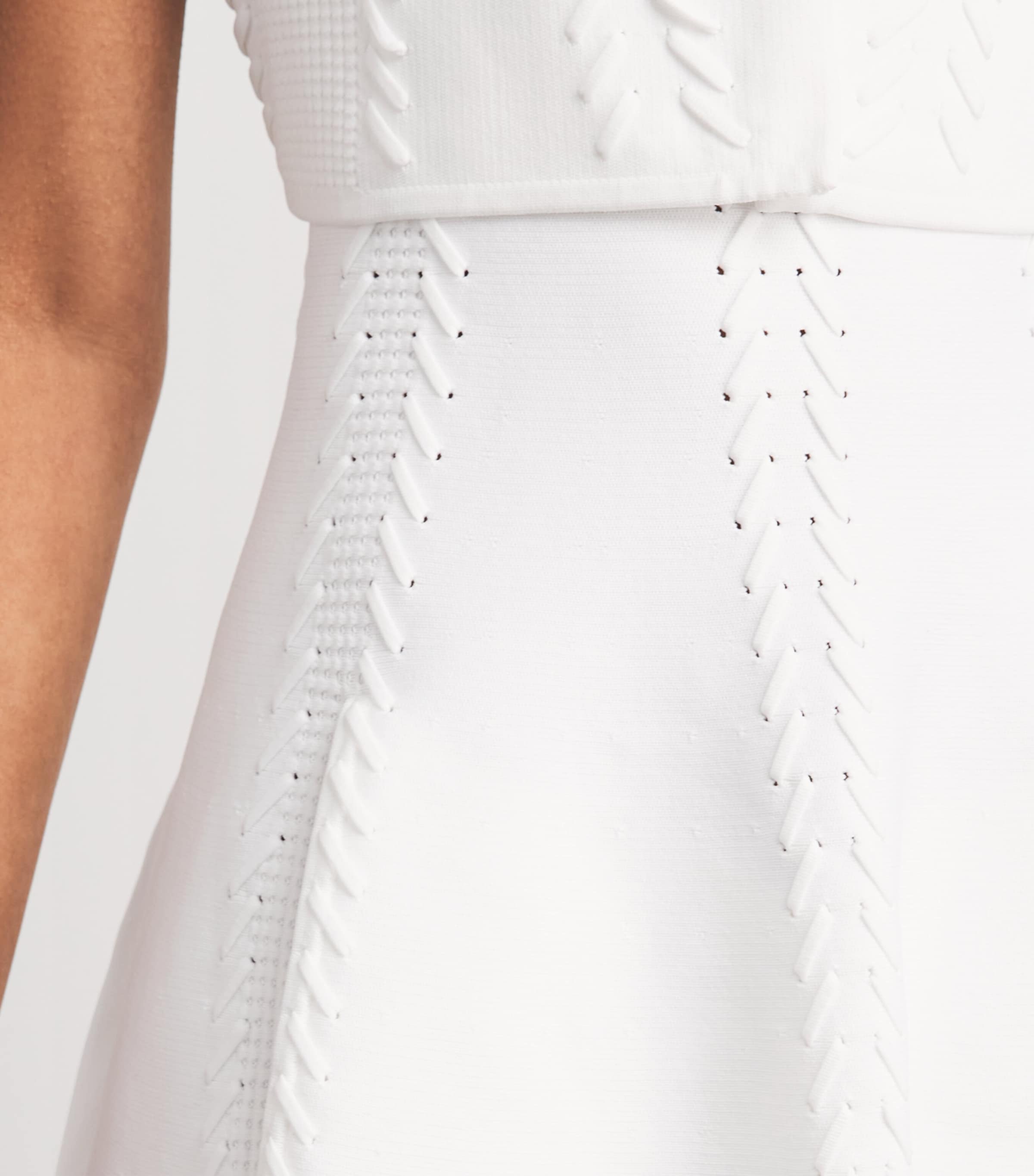 Maje Womens Knit Midi Dress White Image 3