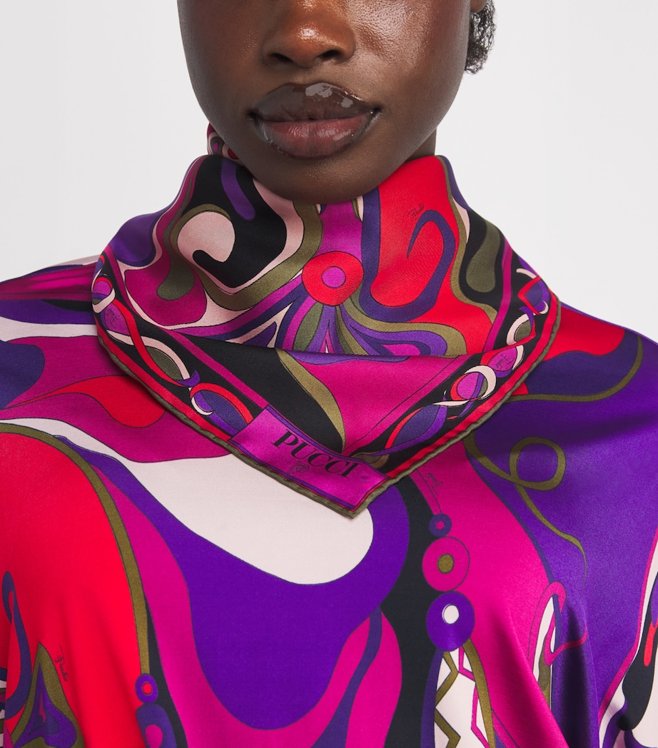 Silk Printed Headscarf 1/MULTICOLOR Image 3