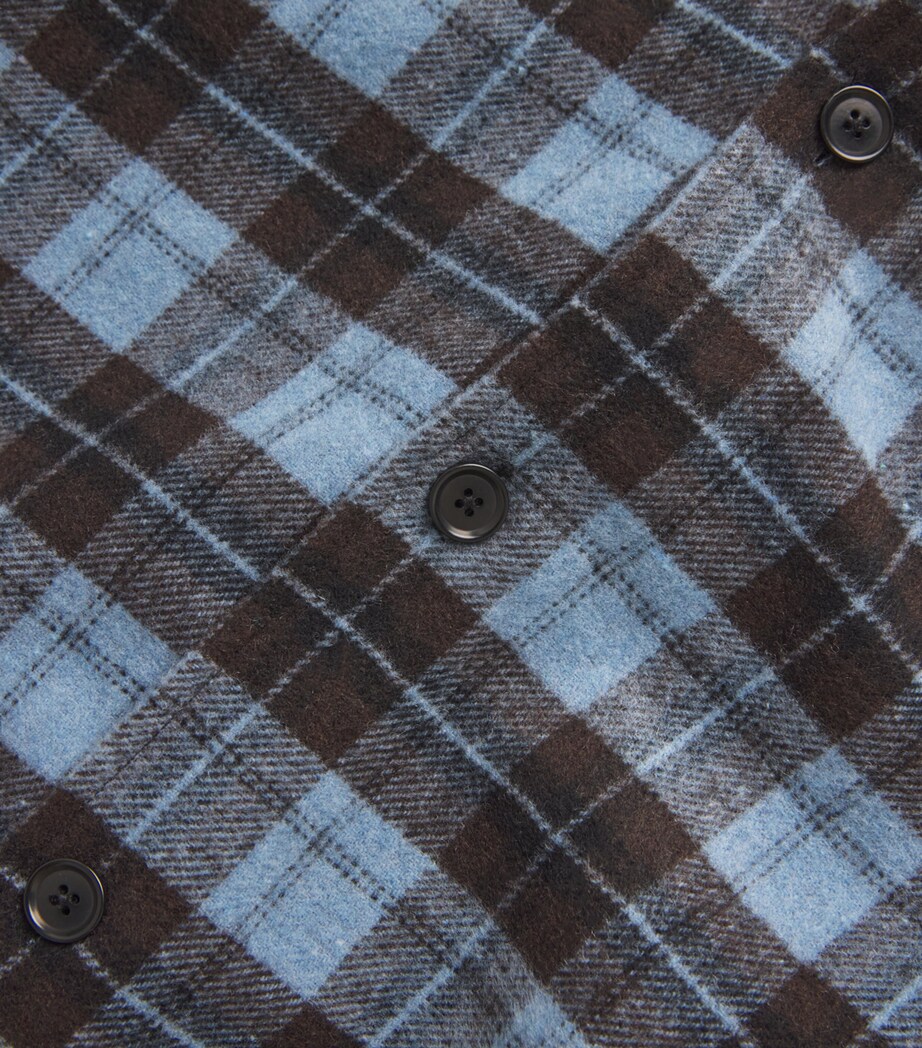 Wool-Blend Check Sacastor Overshirt CORONET BLUE CH Image 5