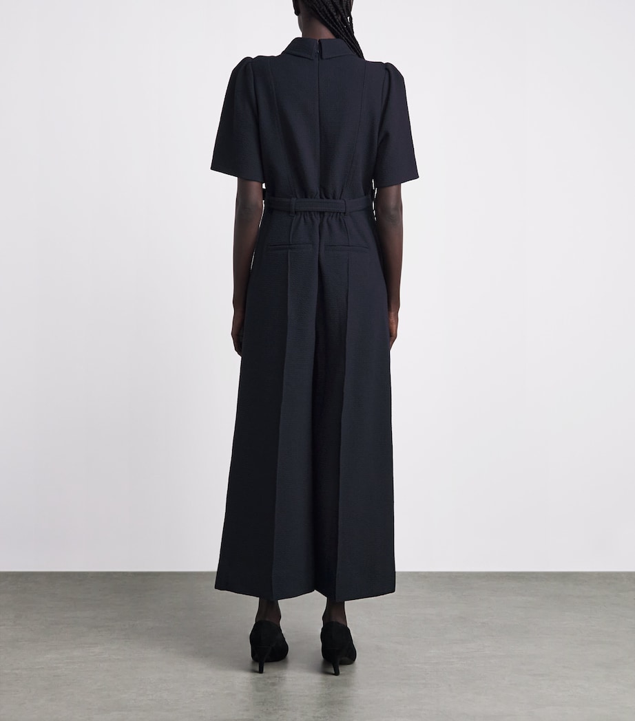 ME+EM Womens Cropped Wide-Leg Jumpsuit Navy Image 4