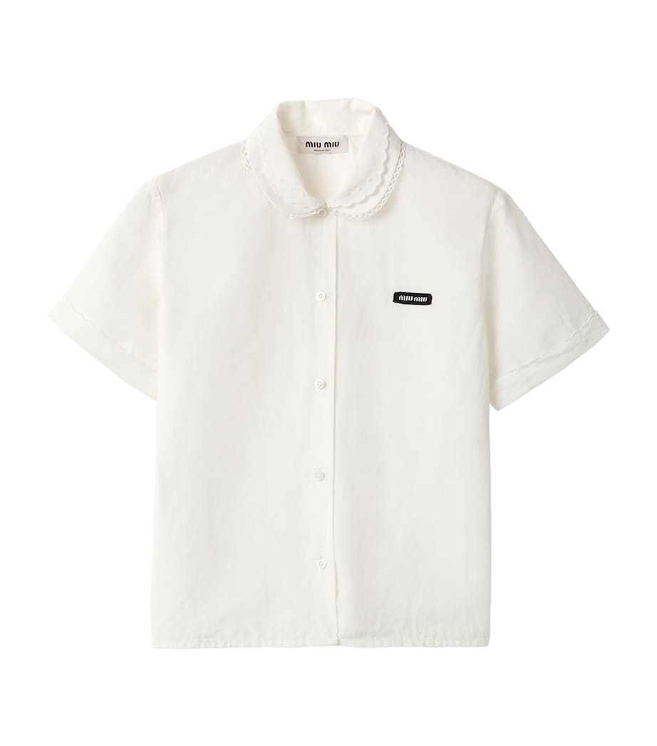 Lace-Trim Logo Shirt F0009 Image 1