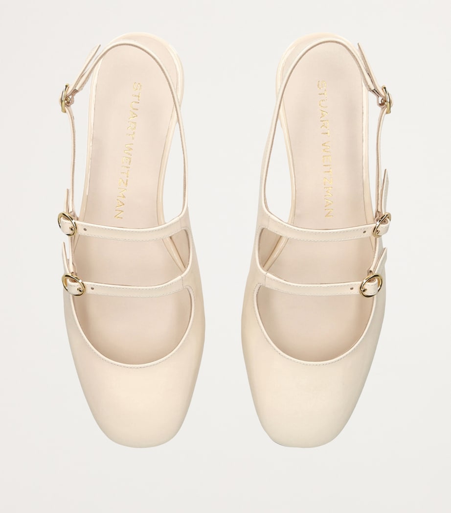 Benni MJ Slingback Flats WHITE Image 6
