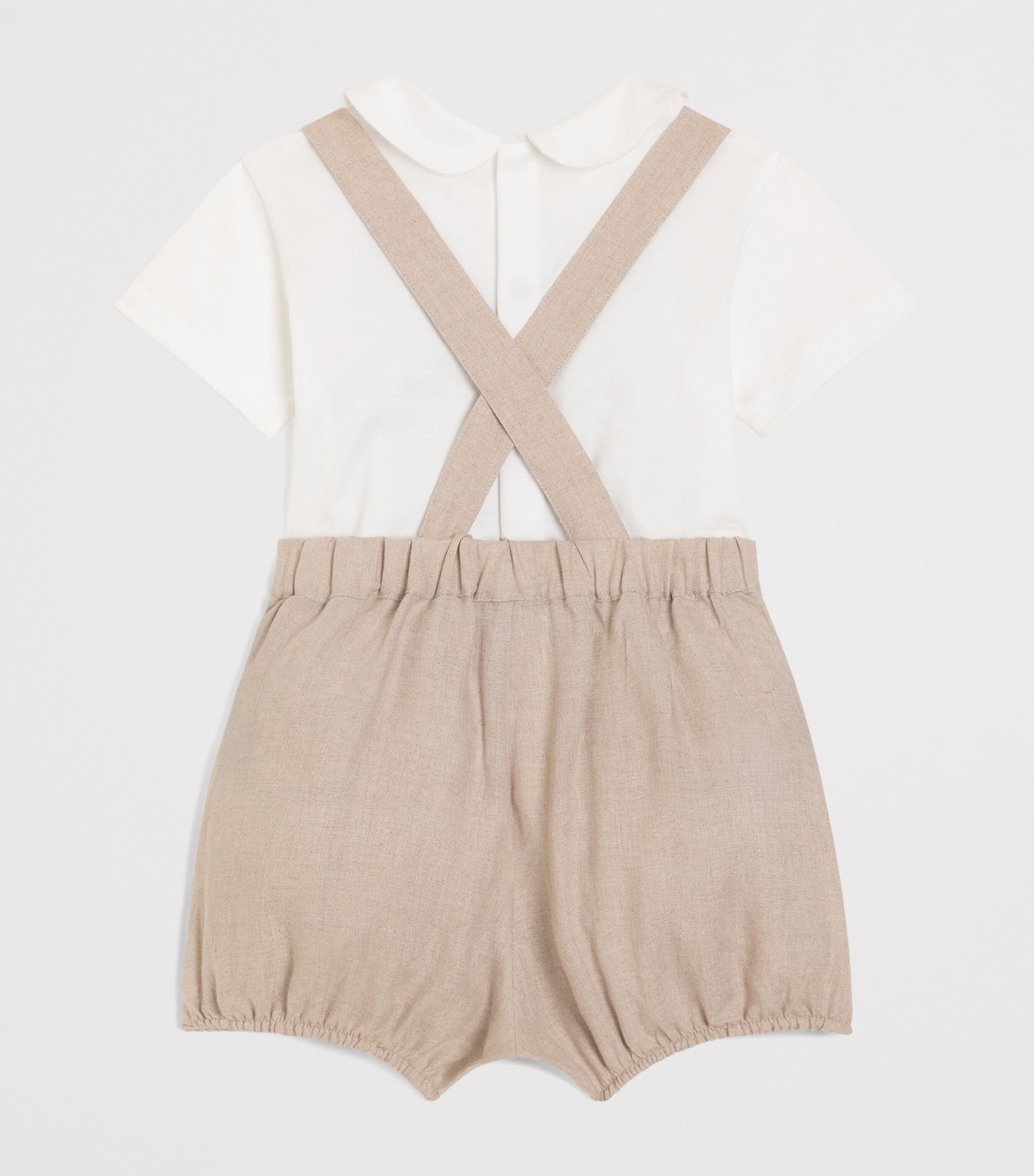 Dolce&Gabbana Kids Linen T-Shirt and Playsuit Set (3-30 Months) Combined Col Image 2
