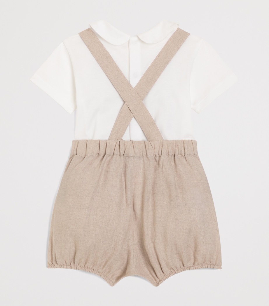 Dolce&Gabbana Kids Linen T-Shirt and Playsuit Set (3-30 Months) Combined Col Image 2