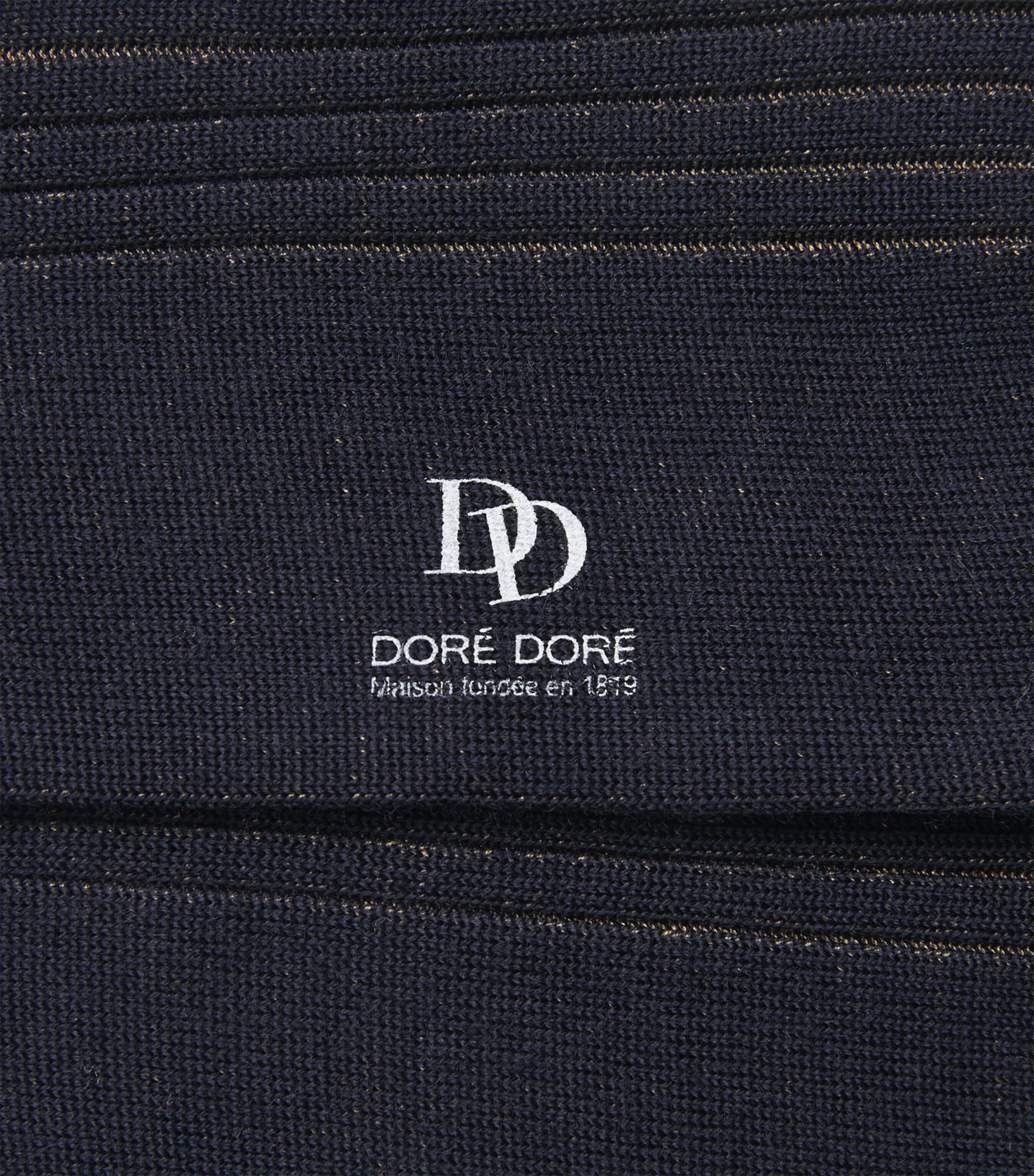 Doré Doré Mens Wool-Blend Vanisé Socks. Marine Fa Image 2