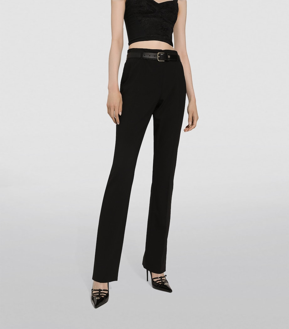 Stretch Cotton Tailored Trousers N0000-BLACK Image 3