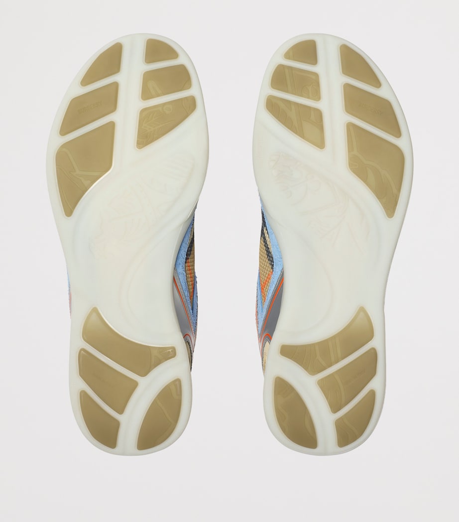 Leather Check Matrix Sneakers SAND IP CHECK Image 6