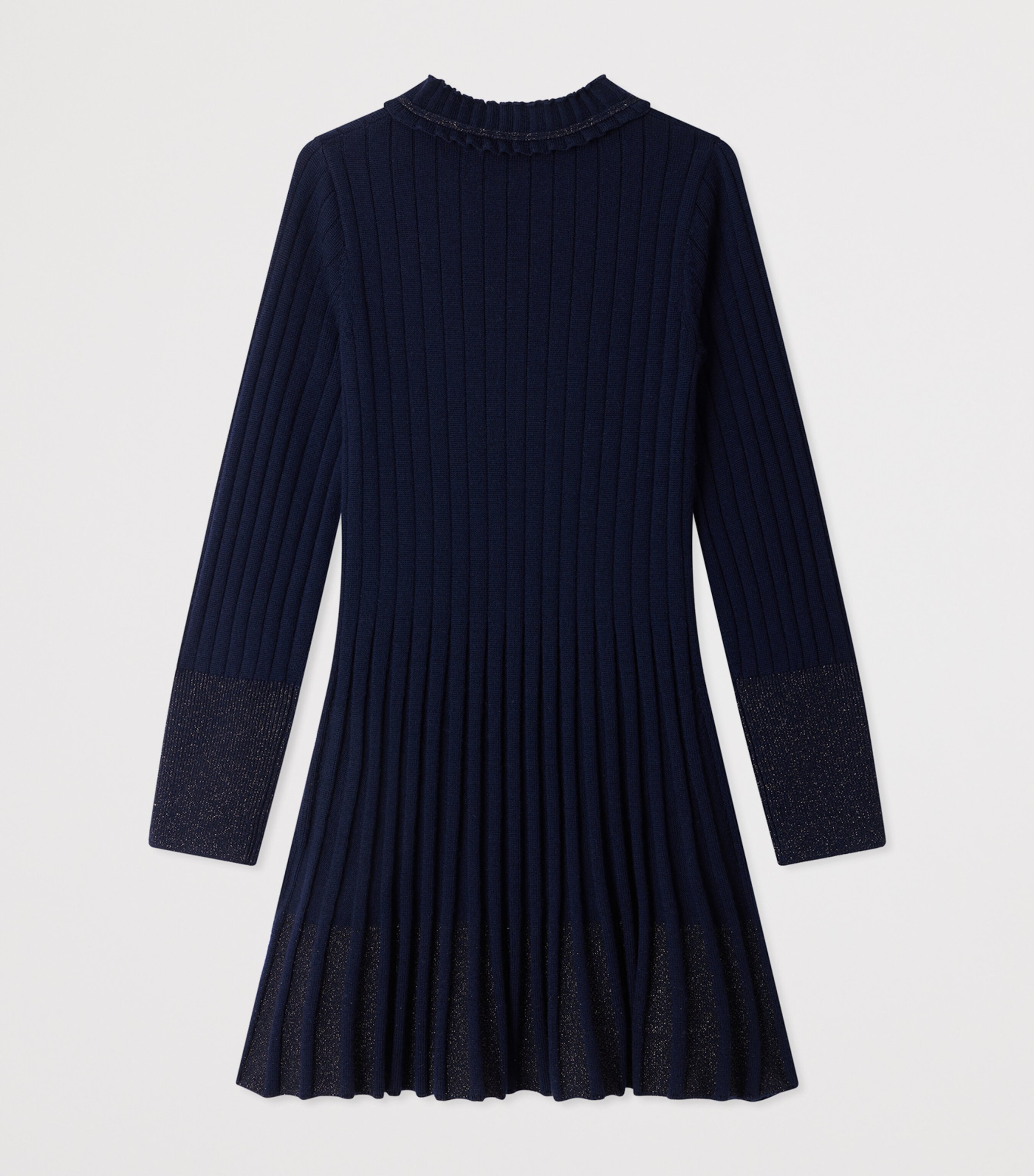 Bonpoint Wool Ribbed Mini Dress (4-8 Years) Marine Image 2