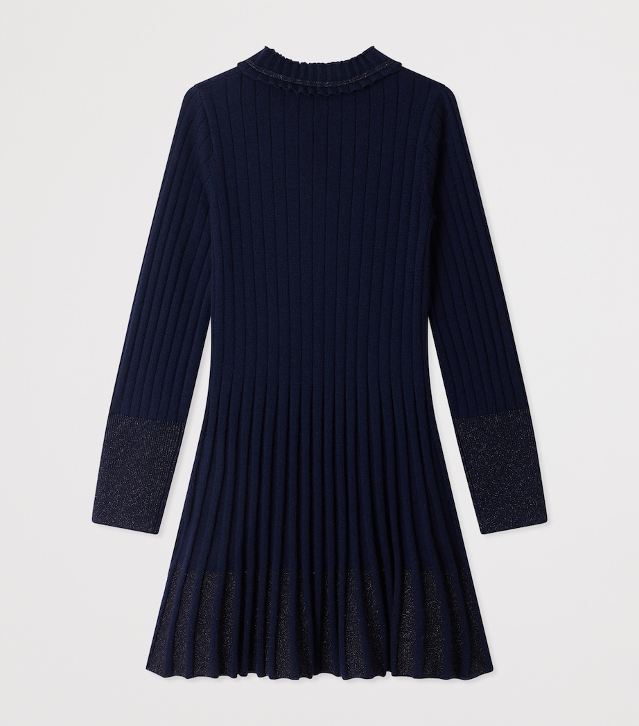 Bonpoint Wool Ribbed Mini Dress (4-8 Years) Marine Image 2