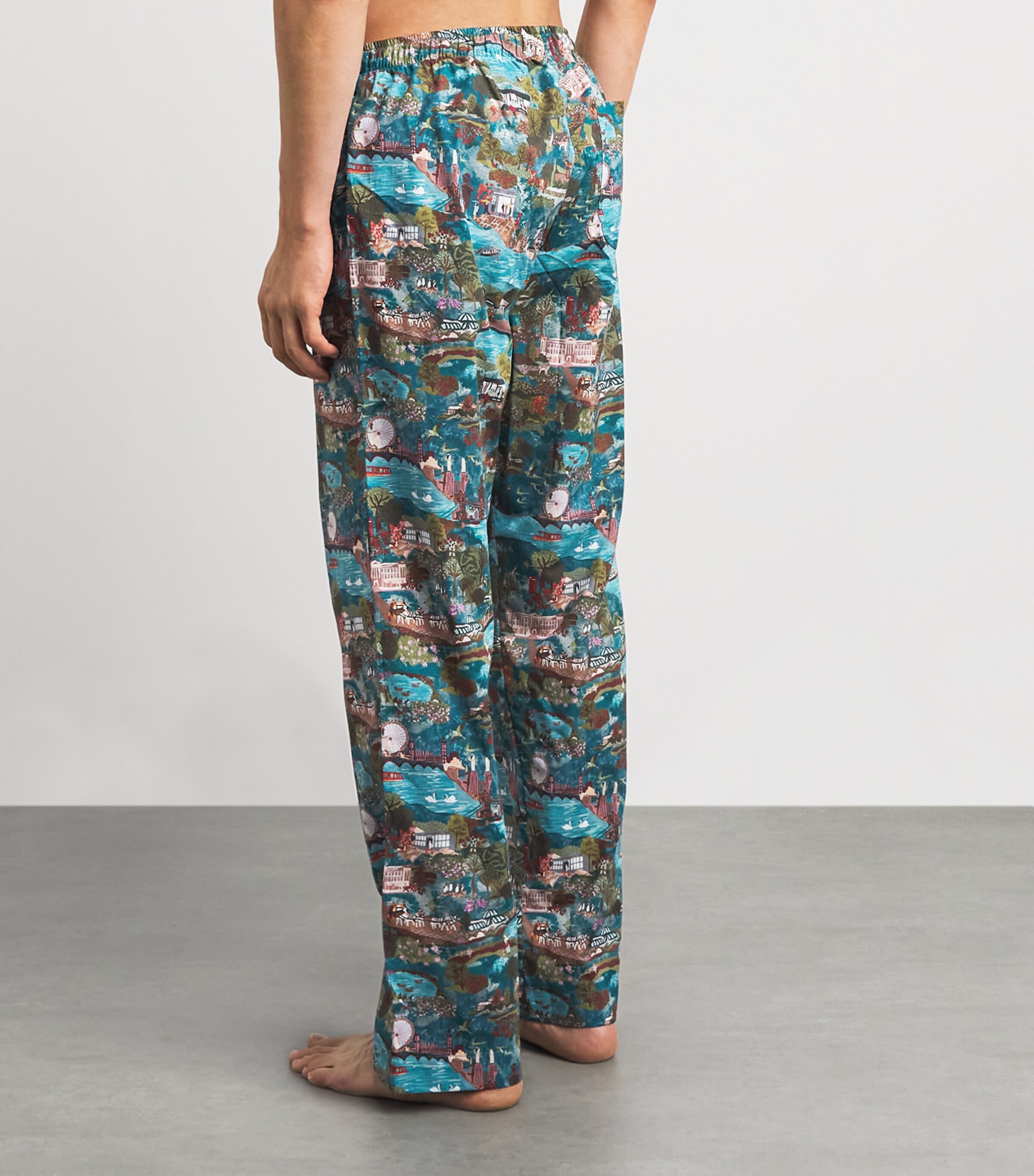 Derek Rose Mens Cotton Ledbury Lounge Trousers Mul Image 5