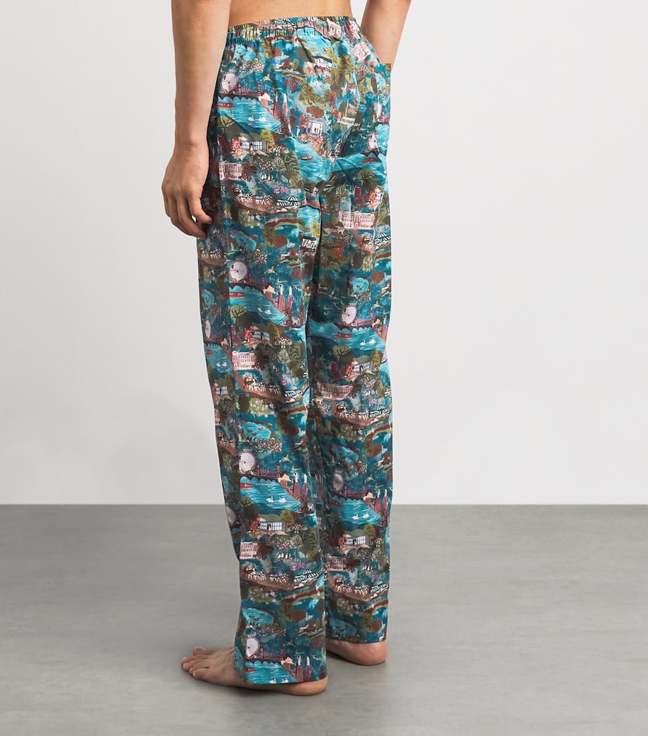 Derek Rose Mens Cotton Ledbury Lounge Trousers Mul Image 5