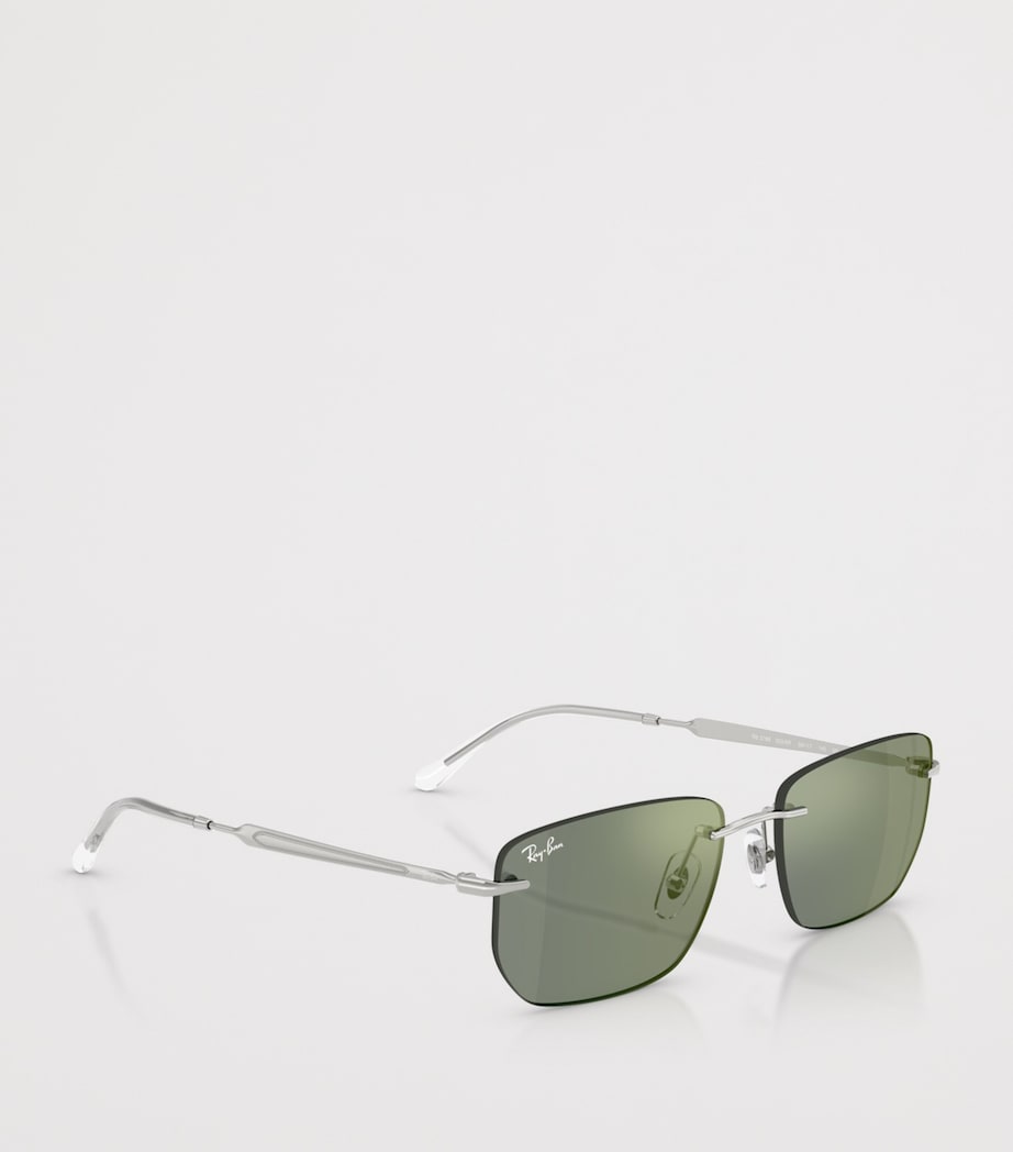 Ray-Ban RB3768 Irregular Sunglasses Silver Image 6