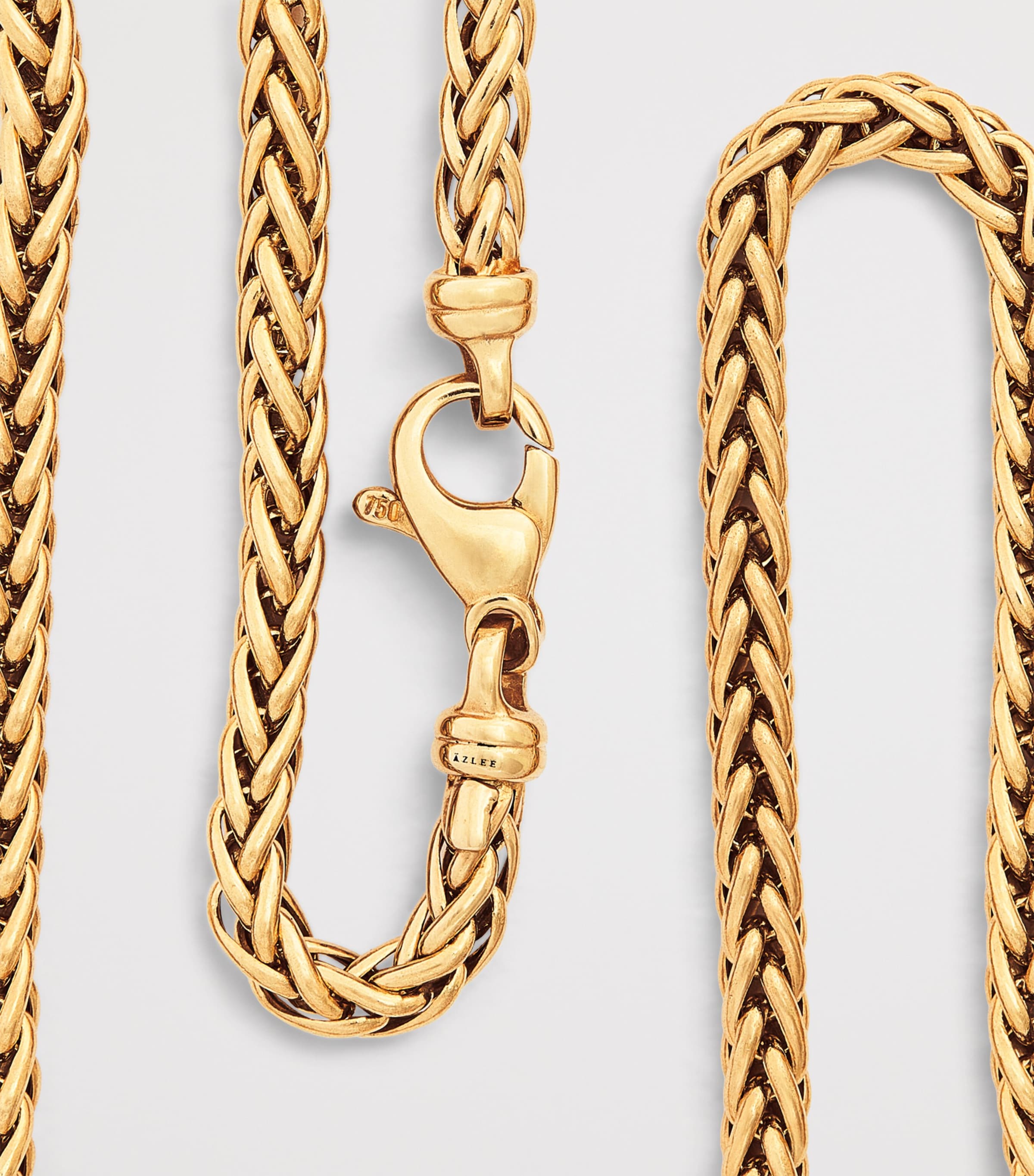 Small Yellow Gold Woven Chain Necklace YELLOW GOLD Image 4
