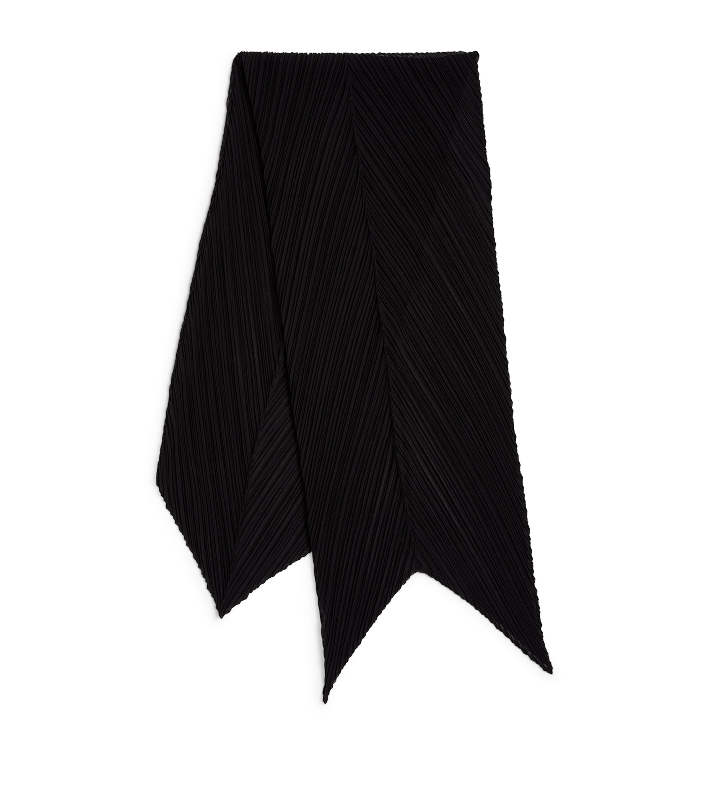 Pleats Please Issey Miyake Black Pleated Scarf | Harrods UK