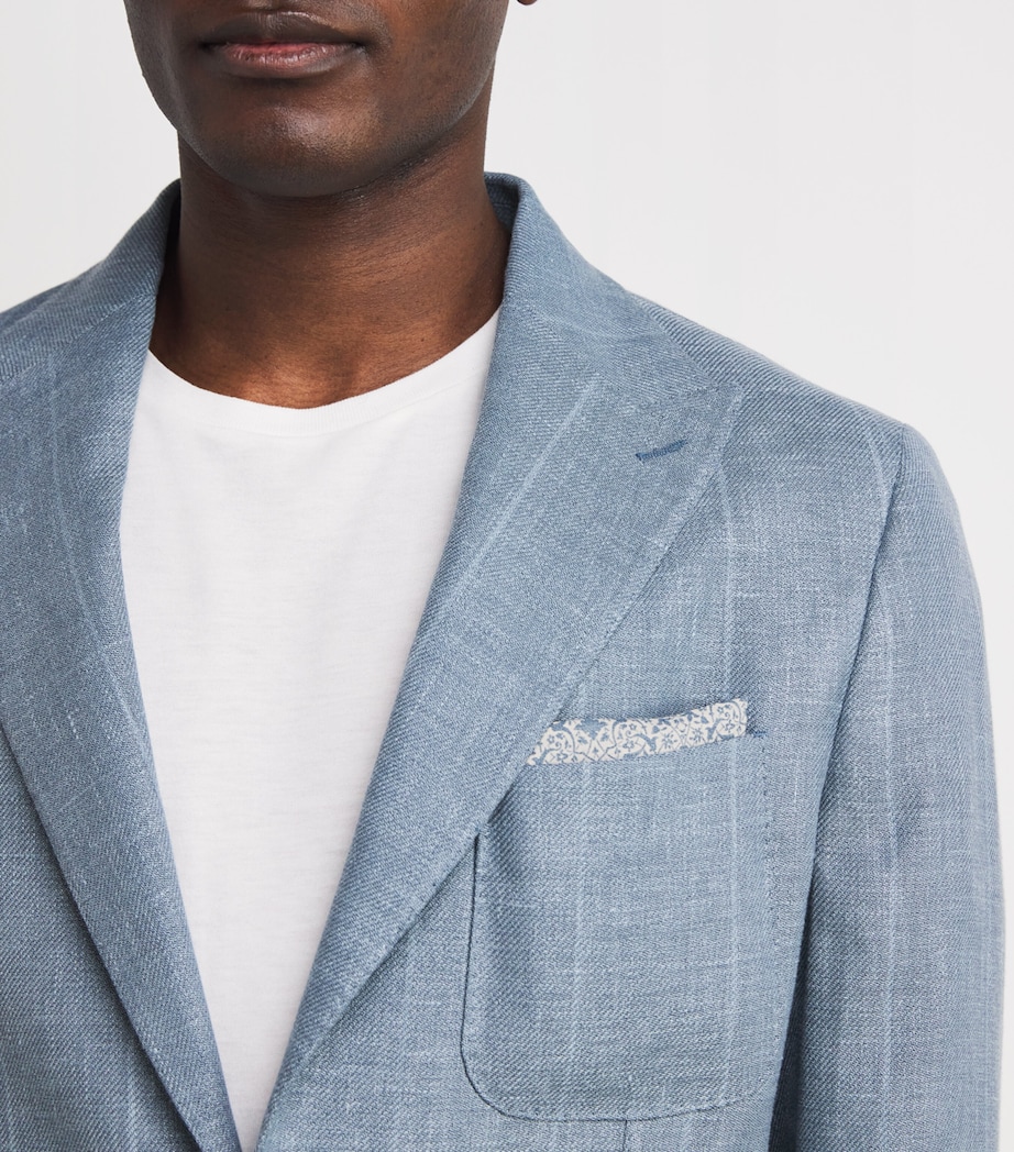 Eleventy Wool-Blend Pocket Square Zucchero Image 2