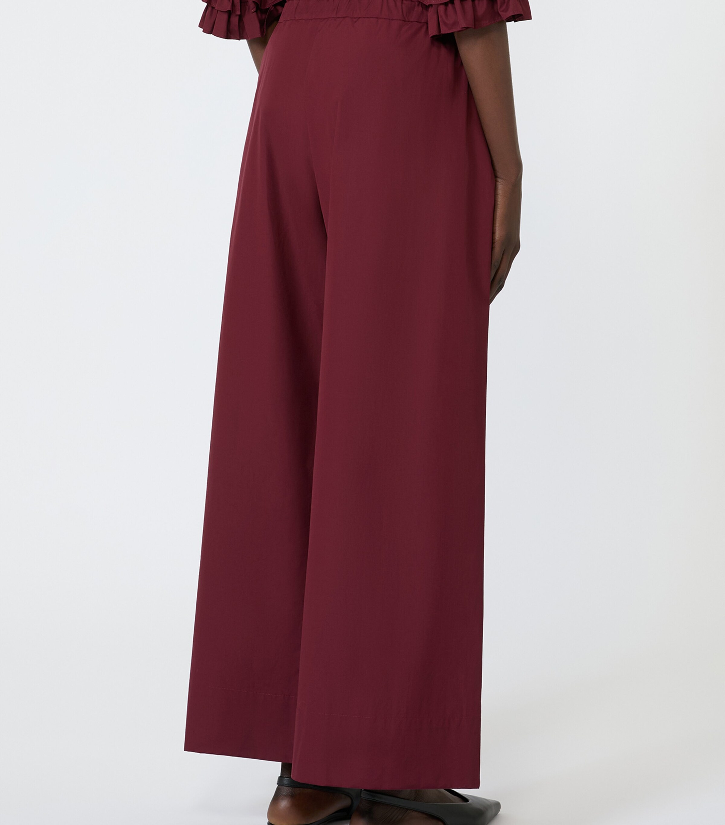 Max Mara Womens Drawstring Wide-Leg Trousers Ruby Image 4