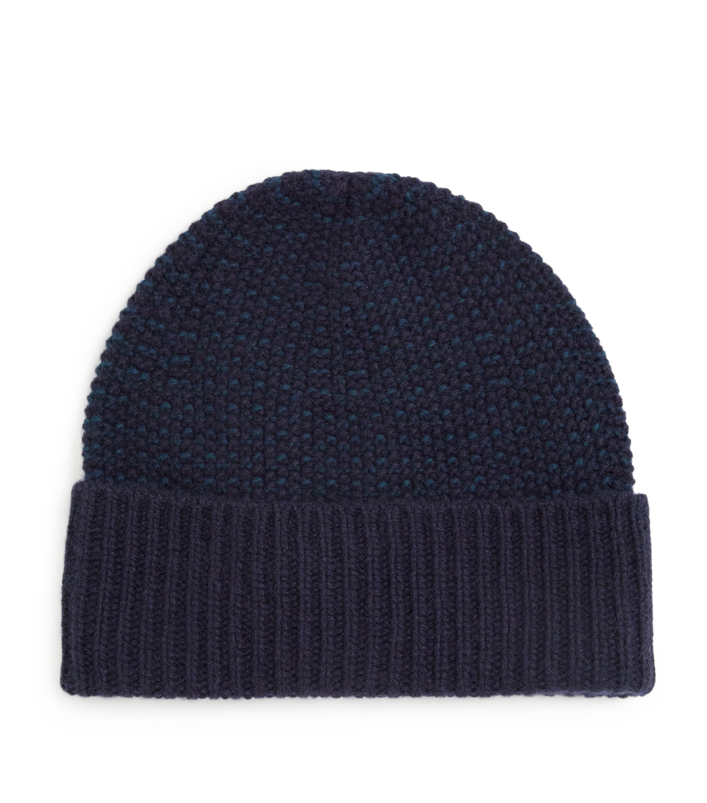 Johnstons Of Elgin Cashmere Seed-stitch Beanie In Blue