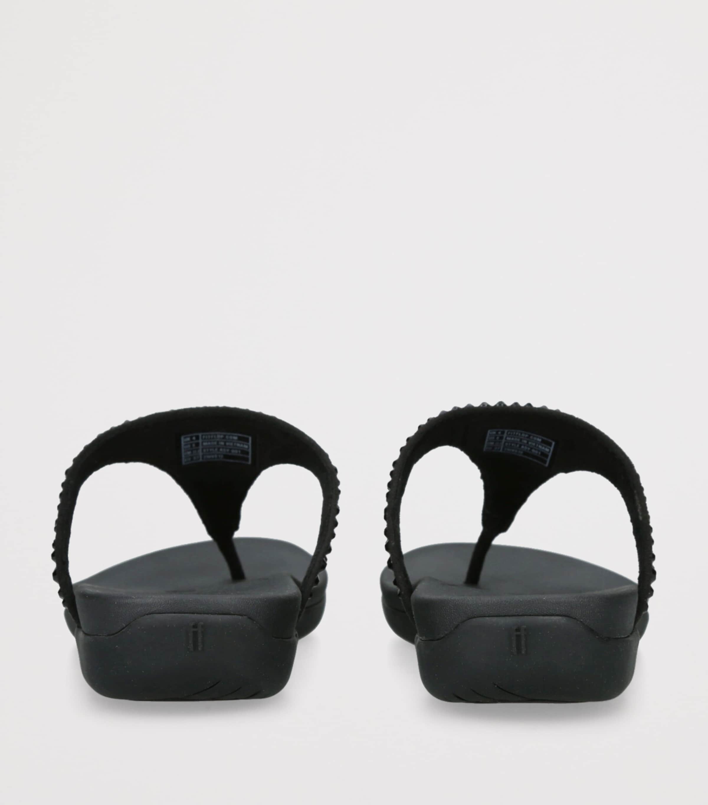 FitFlop Solay Crystal Flip Flops Black Image 2