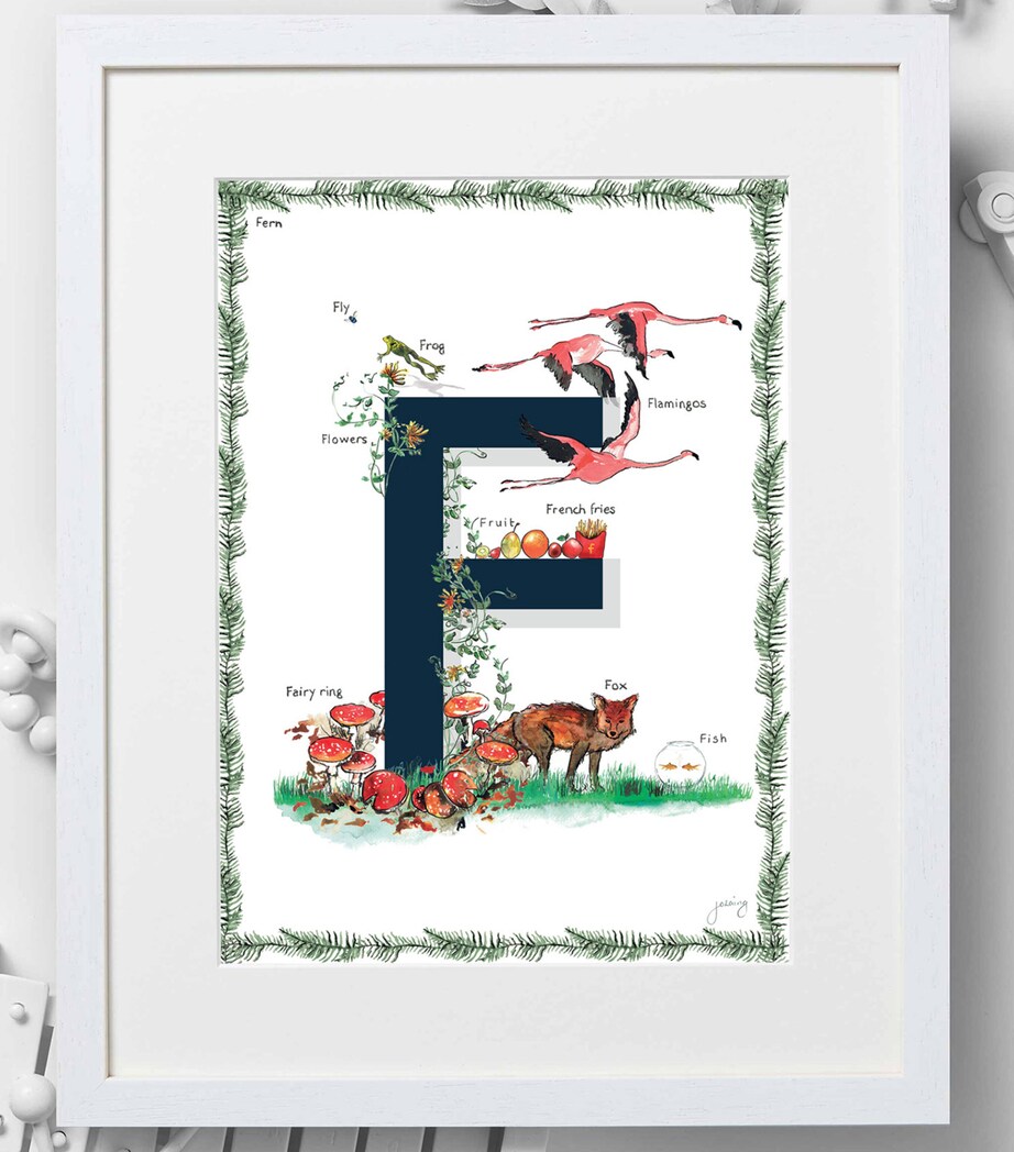 A4 Letter Print NAVY Image 2
