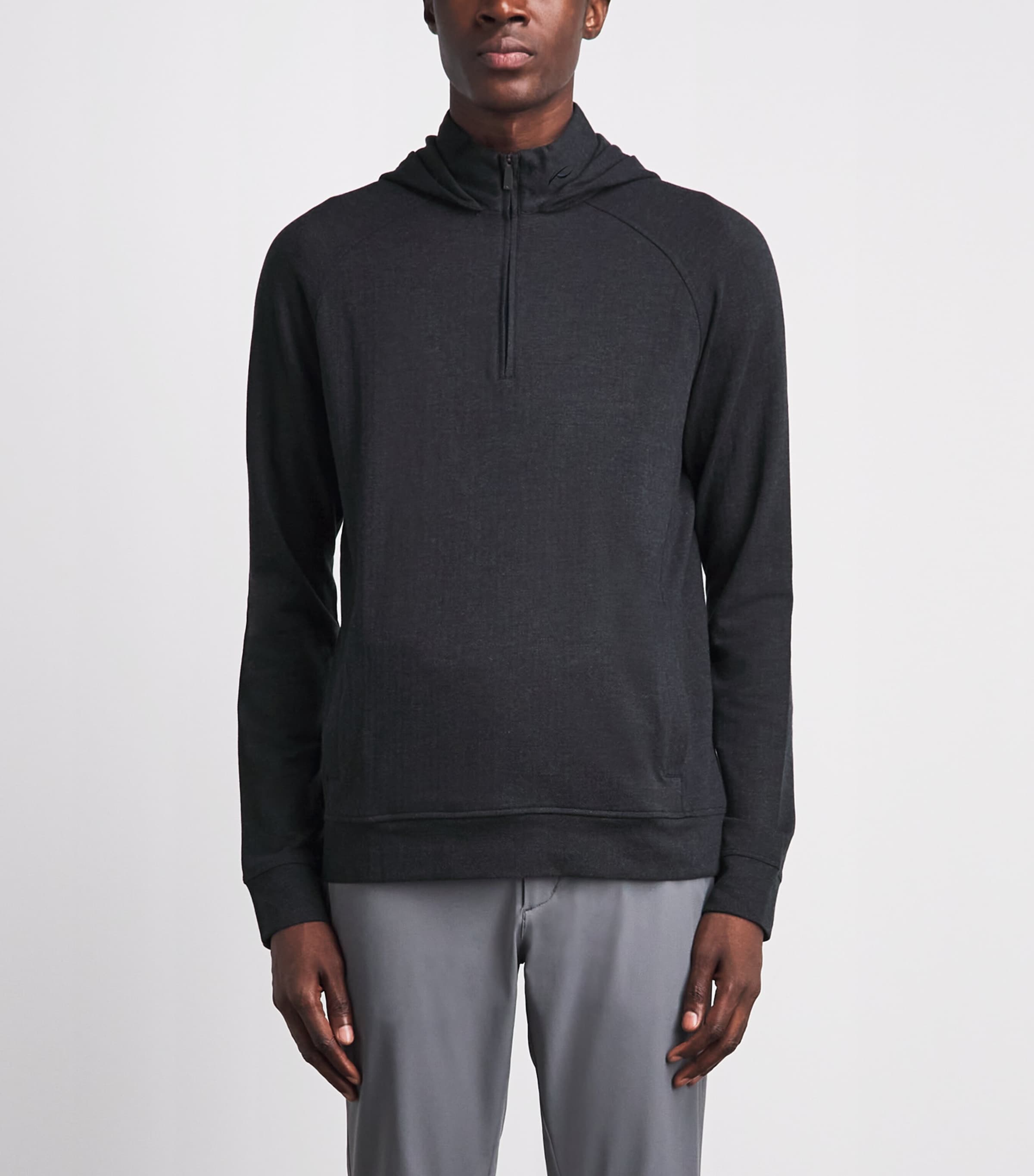 KJUS Mens Inverness Quarter-Zip Hoodie Atlanta Blu/drk Dusk Image 4
