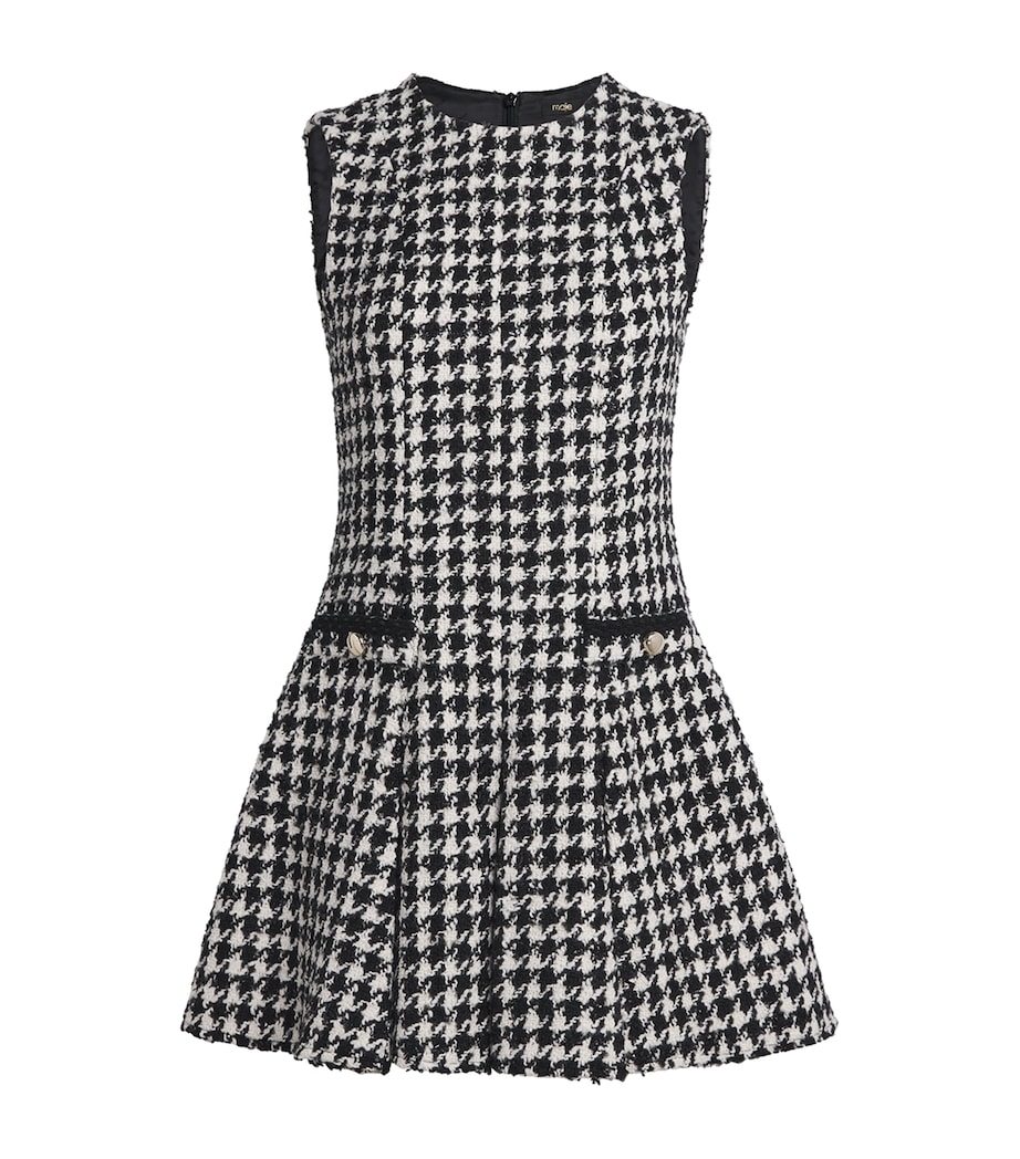 Tweed Houndstooth Mini Dress BLACK / WHITE Image 1