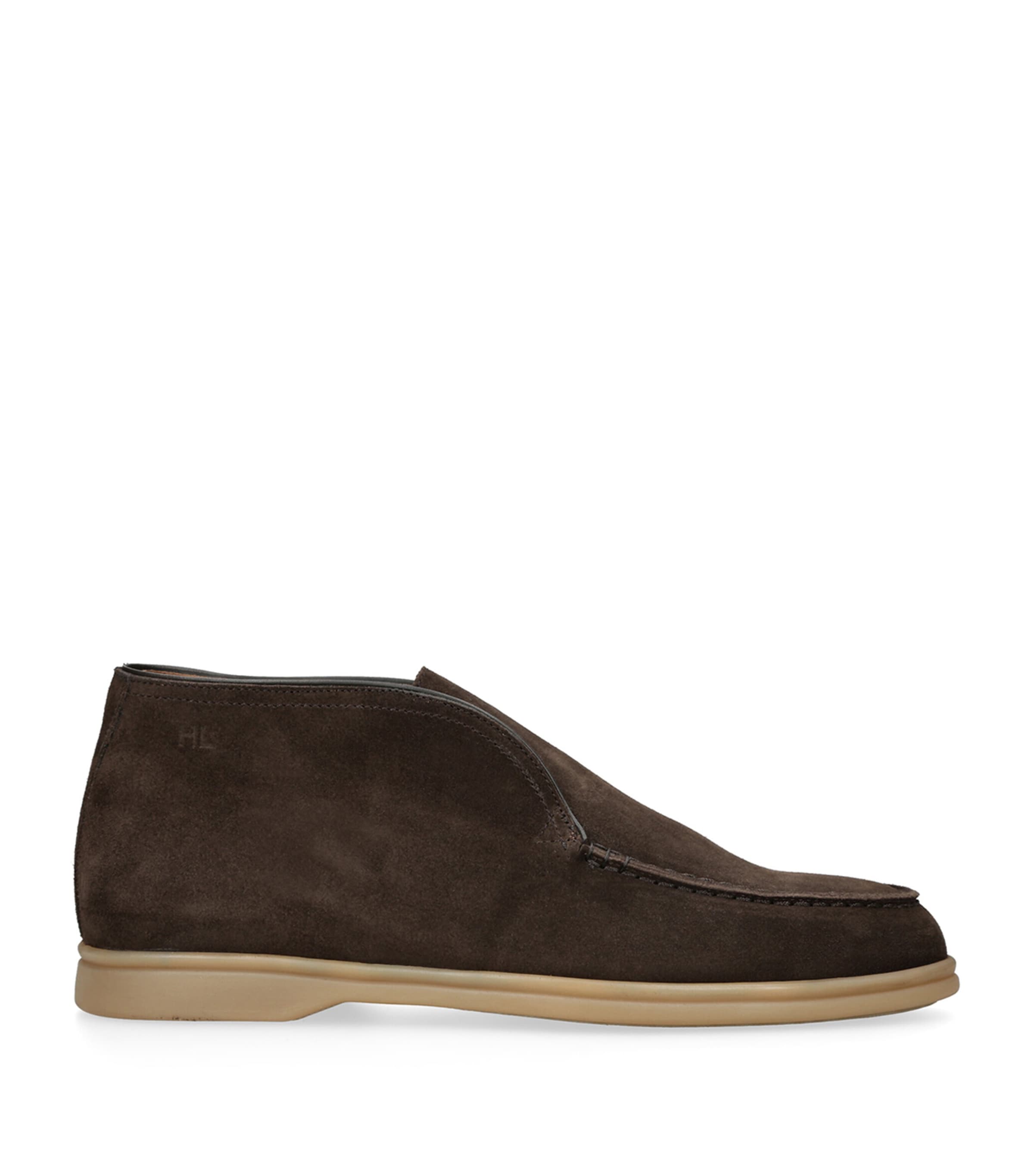 Harrys Of London Suede Tower Boots In Brown