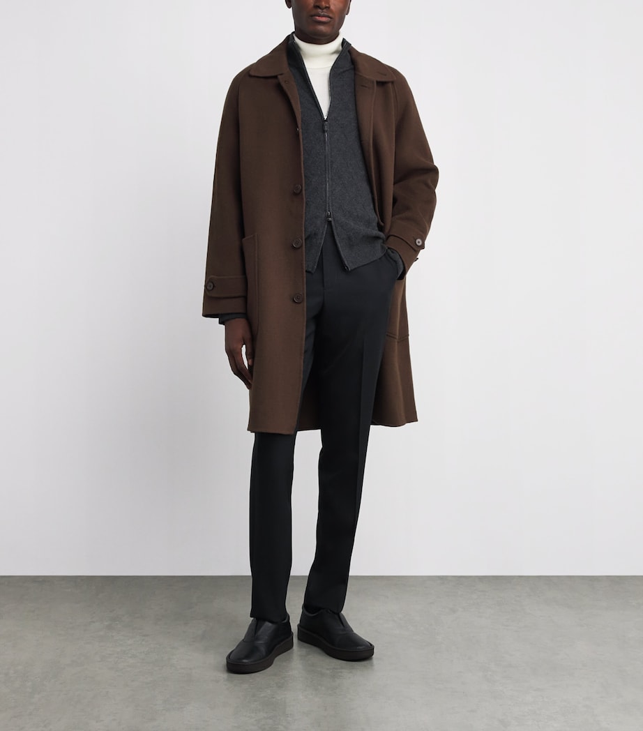 Wool-Cashmere Jacquard Zip-Up Cardigan 111 Image 2