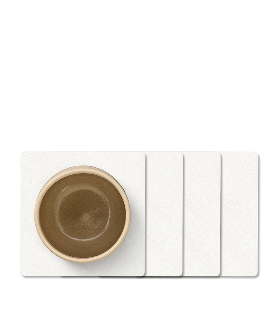 LIND DNA Square Nupo Coasters (Set of 4) White Image 1