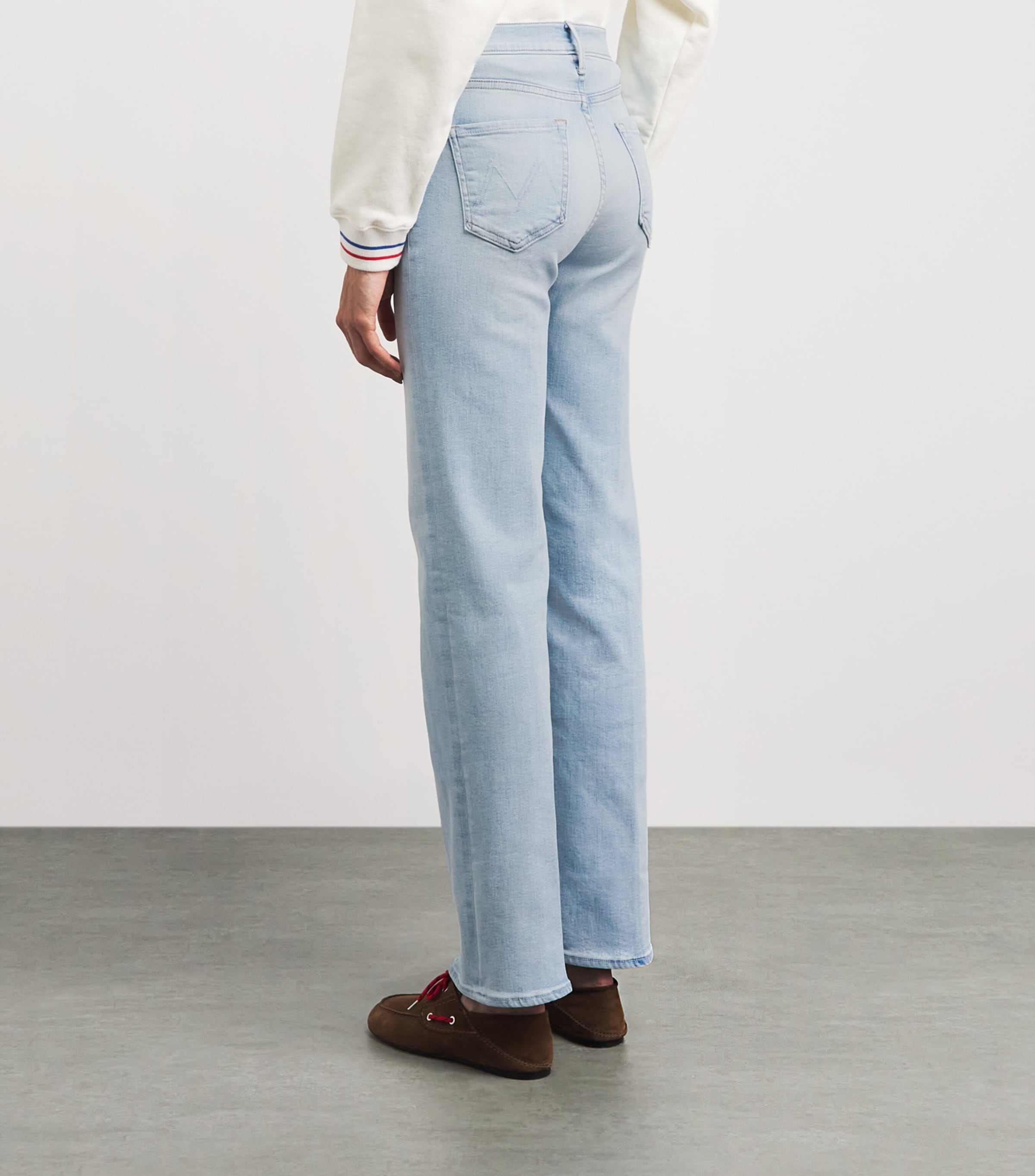 MOTHER Womens The Kick It Straight Jeans Miy Melt In You Image 5