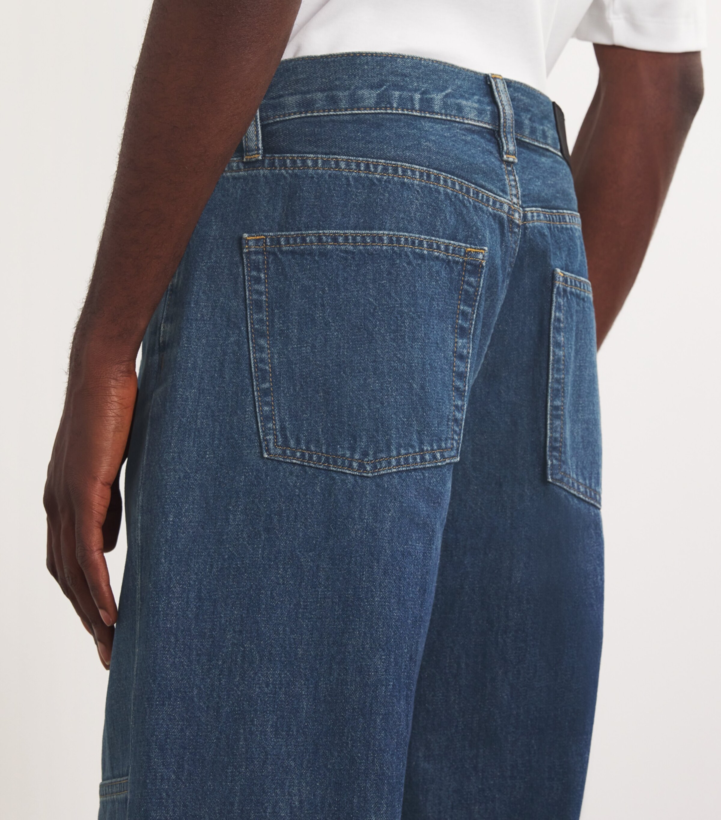 Helmut Lang Mens Carpenter Straight Jeans Dk Tinted Indigo Image 6