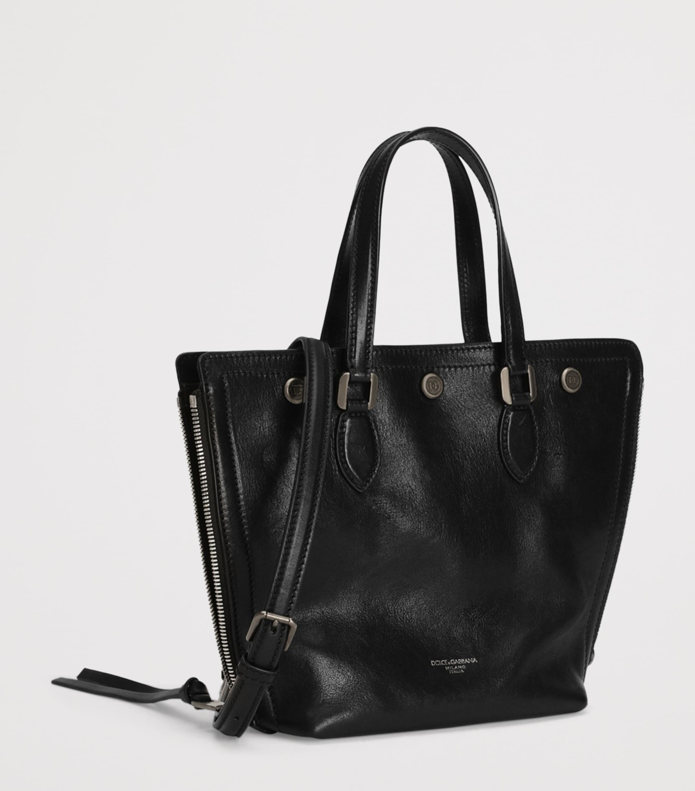 Leather Atene Tote Bag 80999-BLACK Image 5