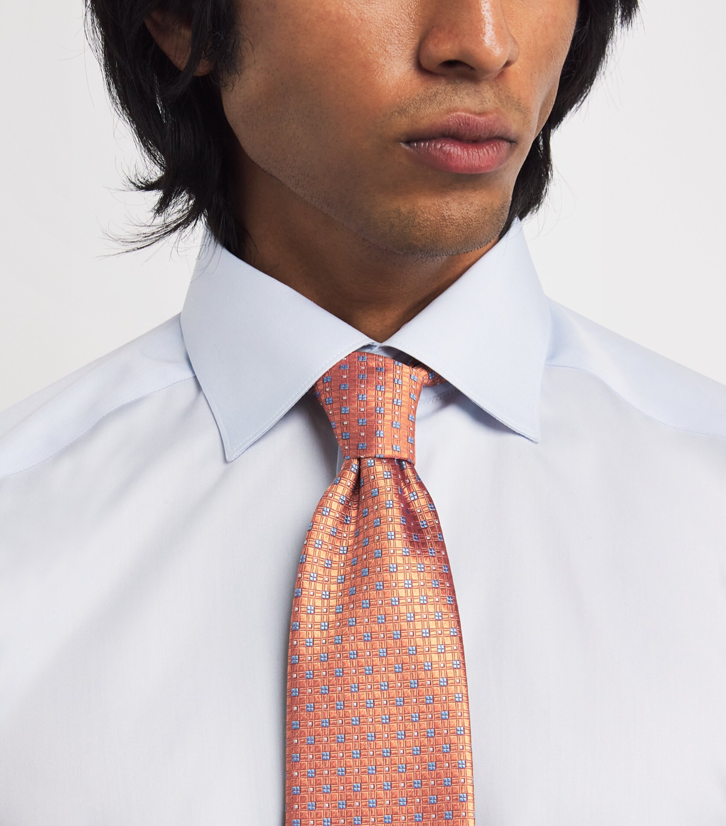 Silk Geometric Tie ORANGE Image 3