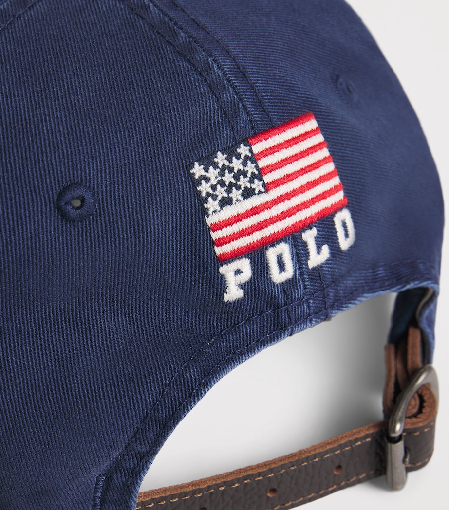 Cotton USA Embroidered Cap NAVY Image 4