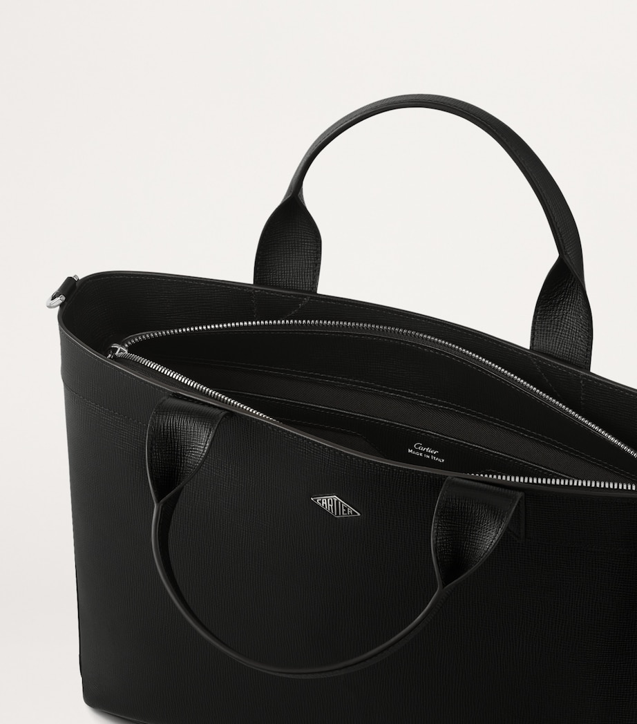 Leather Losange Document Holder BLACK Image 6