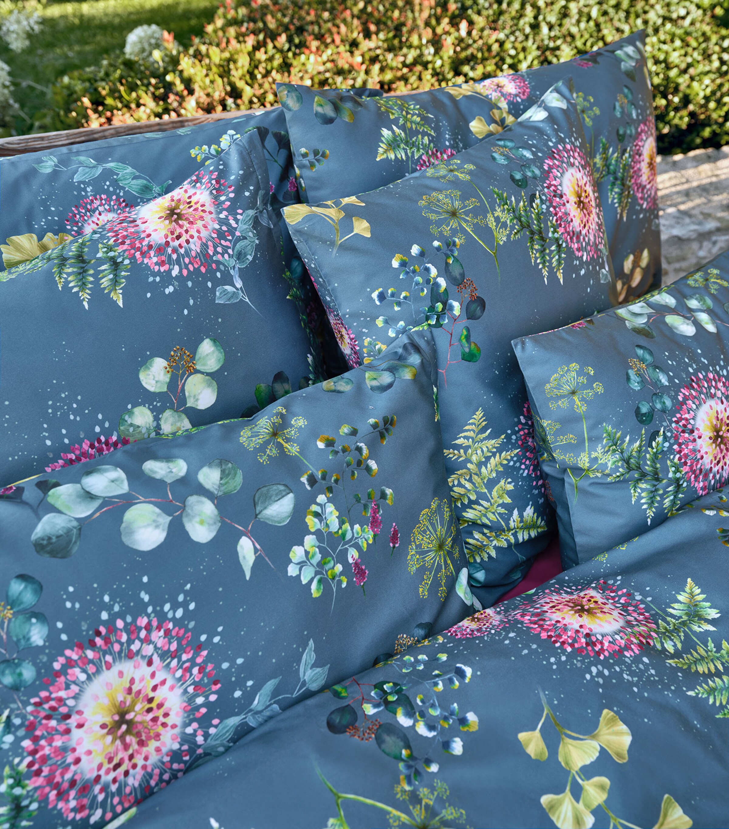 Schlossberg Cotton Sateen Nele King Oxford Pillowcase (50cm x 90cm) Vert Image 4