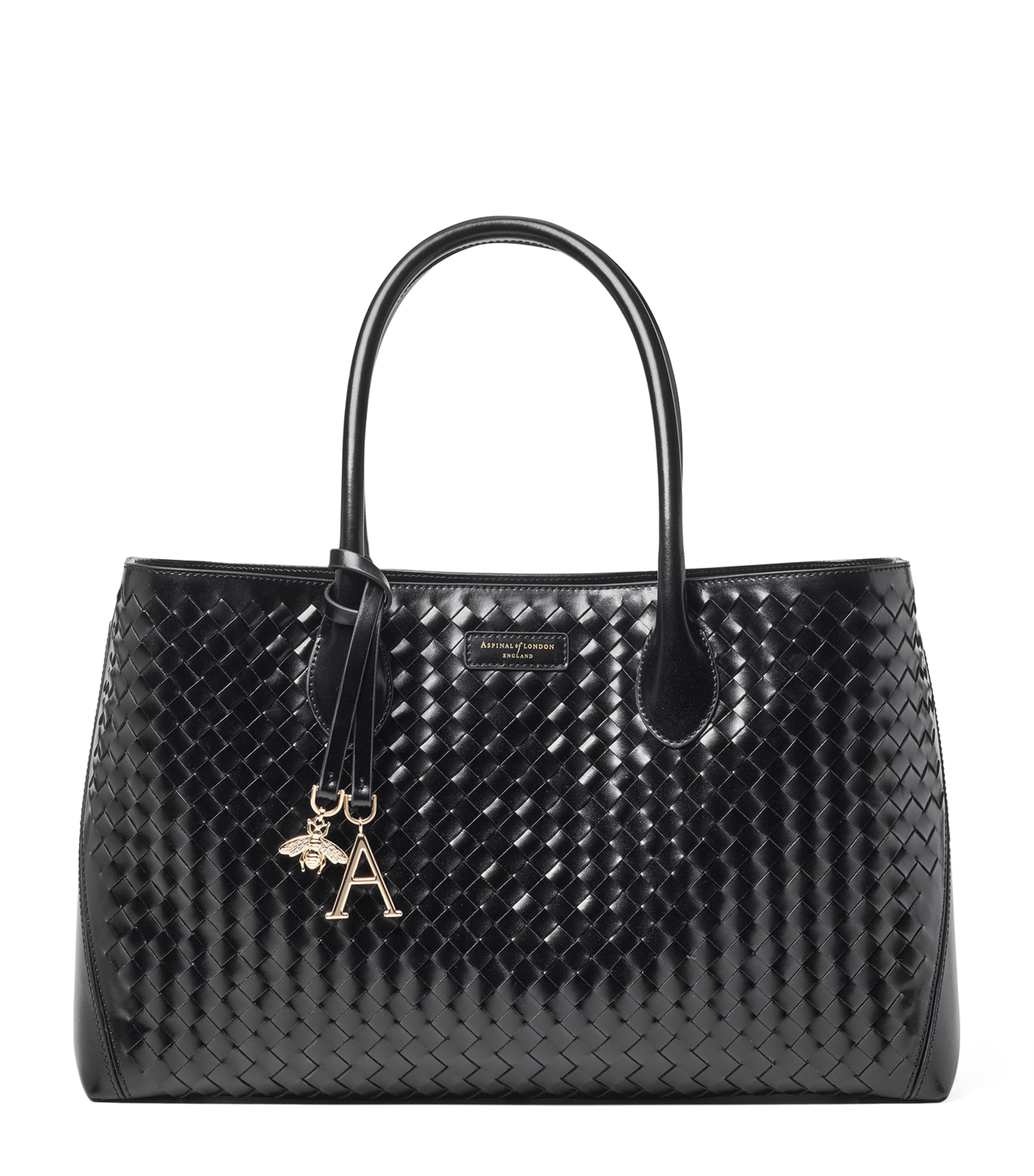 Aspinal Of London Leather London Tote Bag In Black