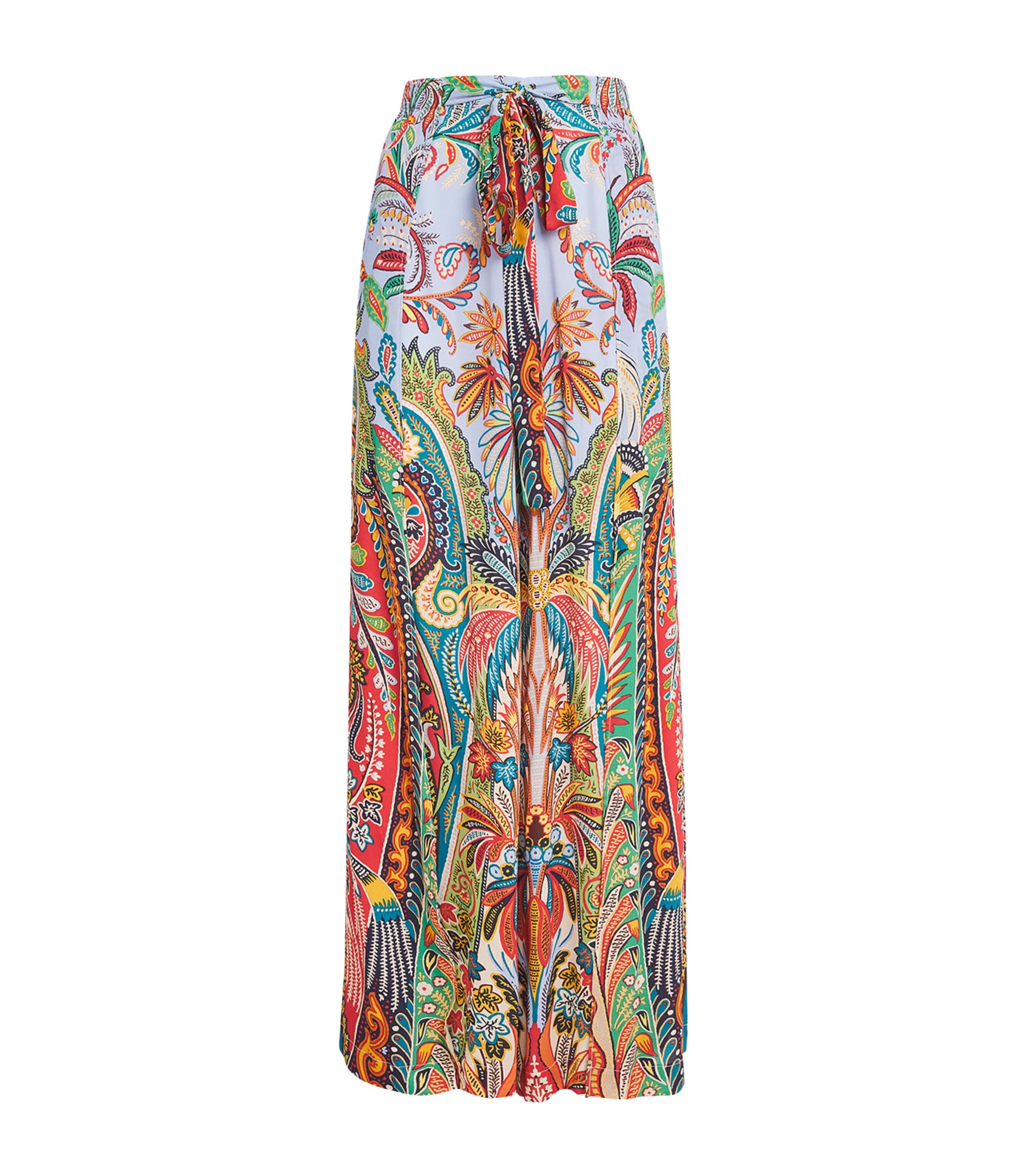 Etro Womens Paisley Split-Leg Trousers Prnt/pl Blu Bs Image 1