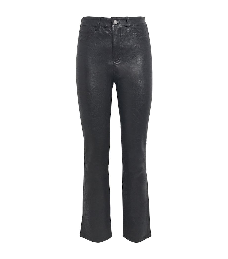 Leather High-Rise Cindy Trousers BLACK Image 1