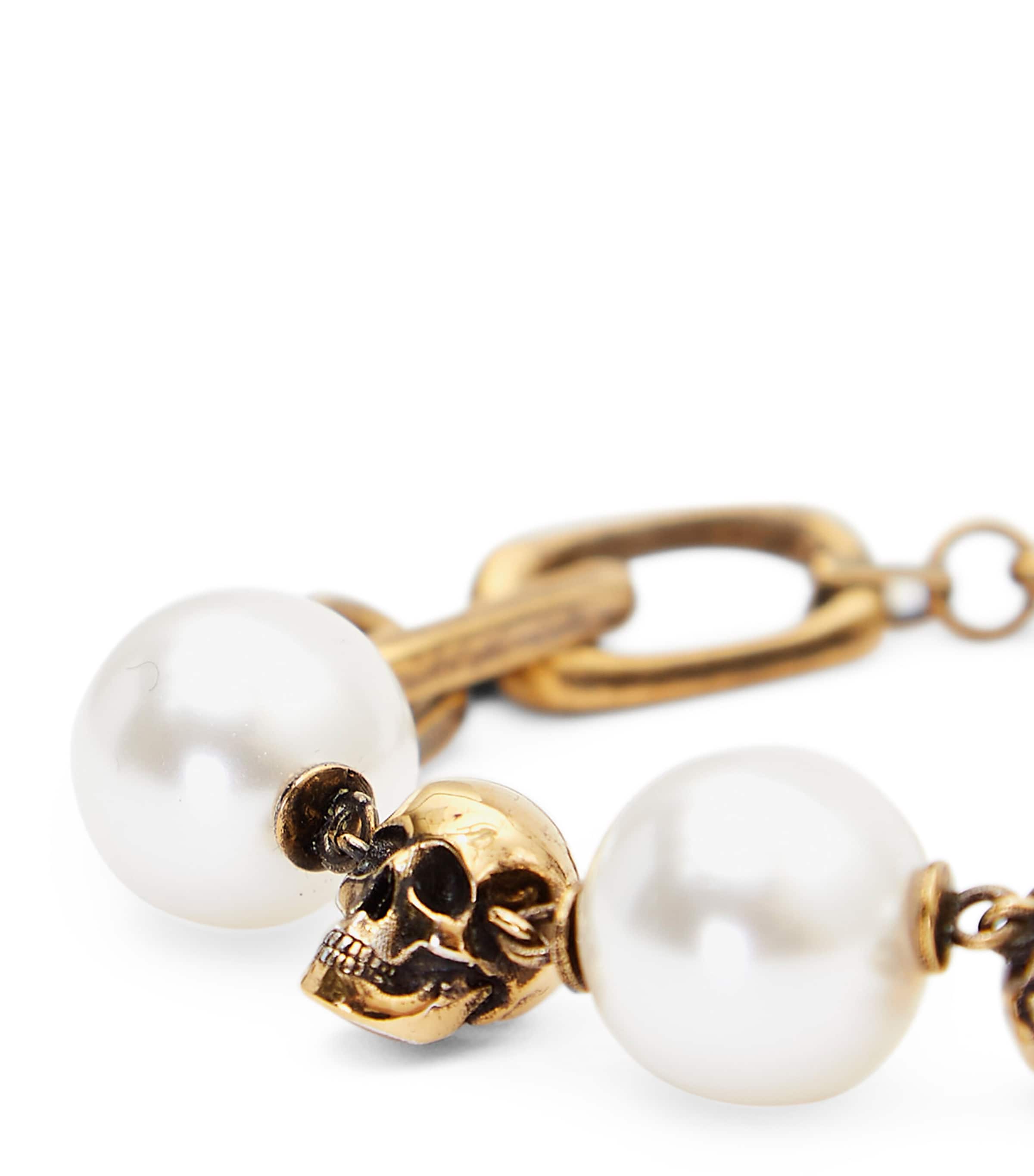 McQueen Faux Pearl and Skull Bracelet Image 3