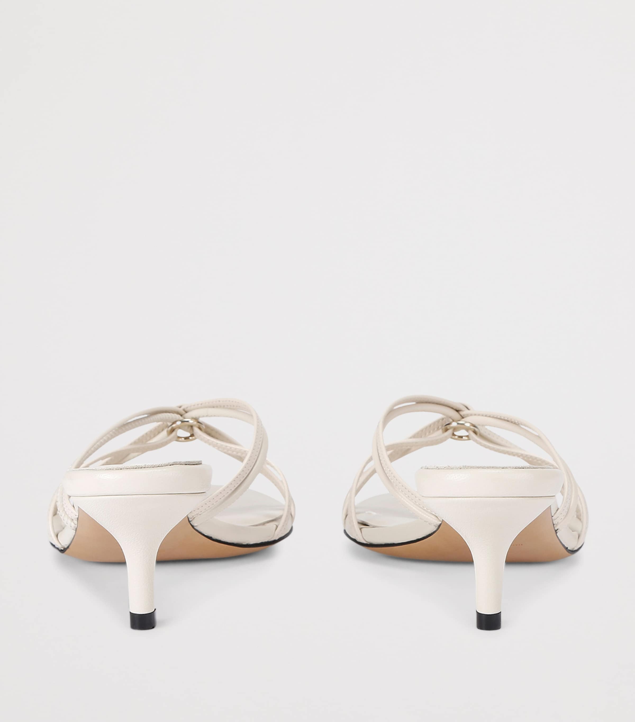 Leather Kitten Heels 50 WHITE Image 3