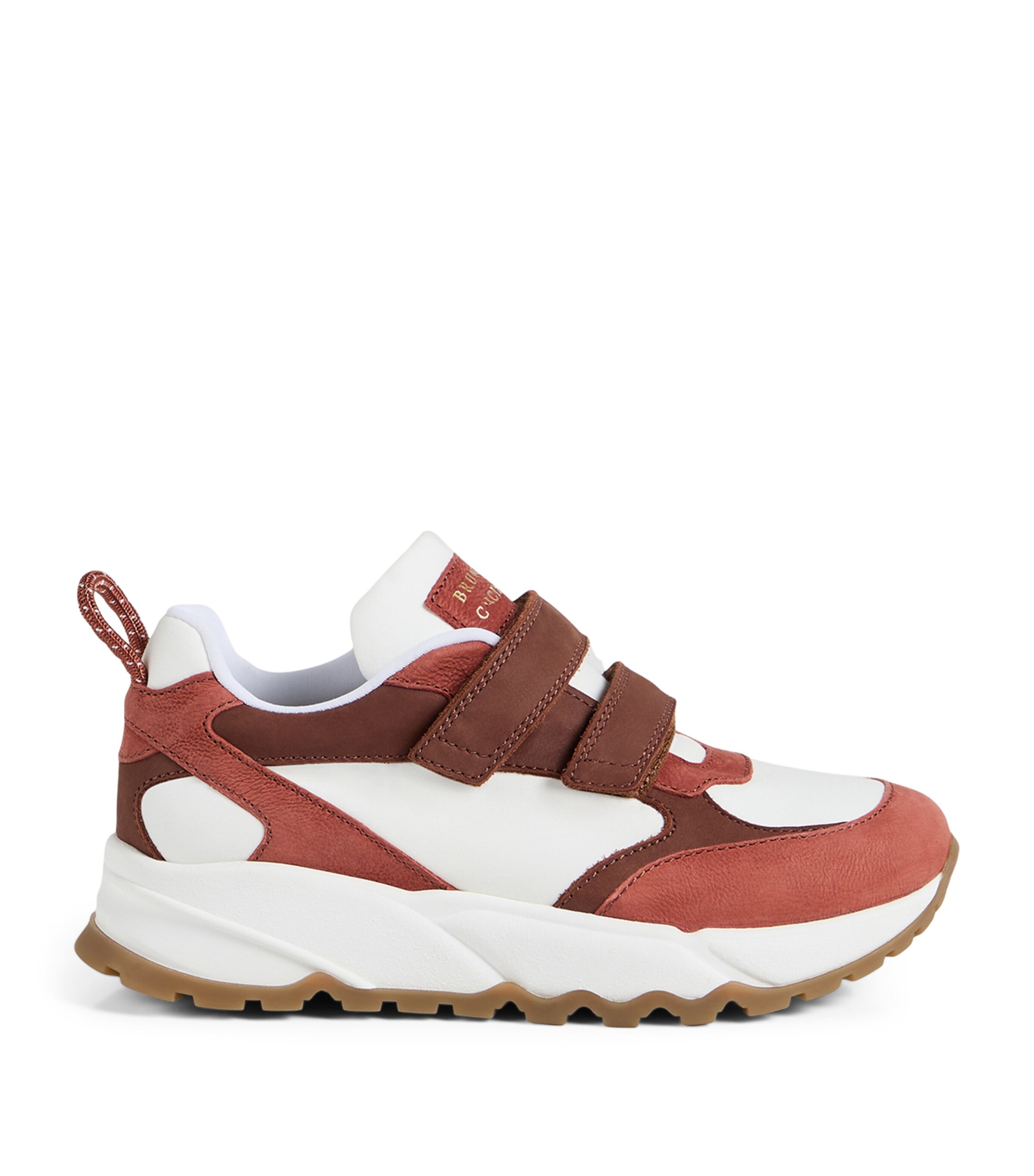 Brunello Cucinelli Kids Leather Velcro Sneakers Image 1