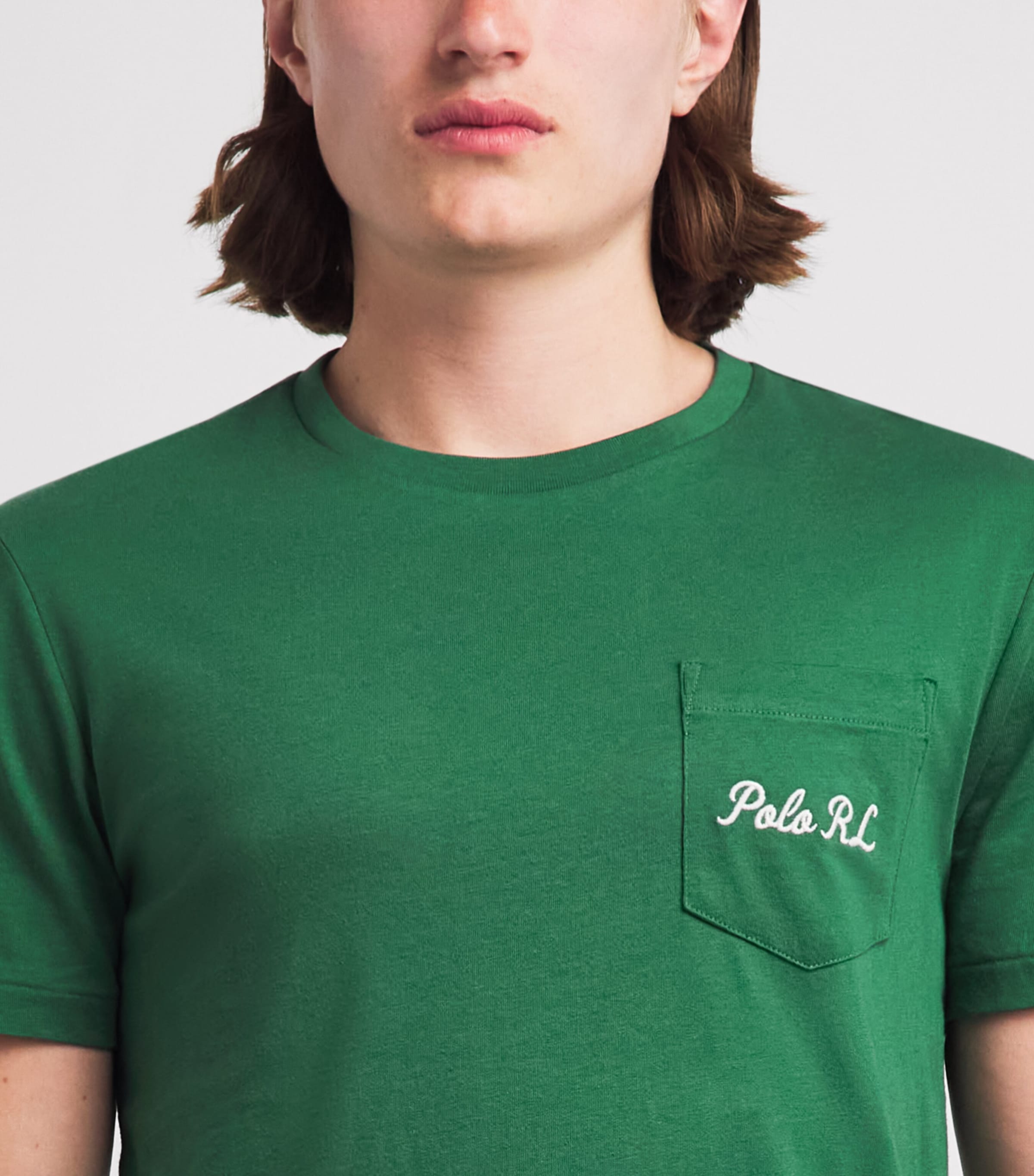 Polo Ralph Lauren Mens Cotton Logo Custom Slim-Fit T-Shirt Verano Green Image 3