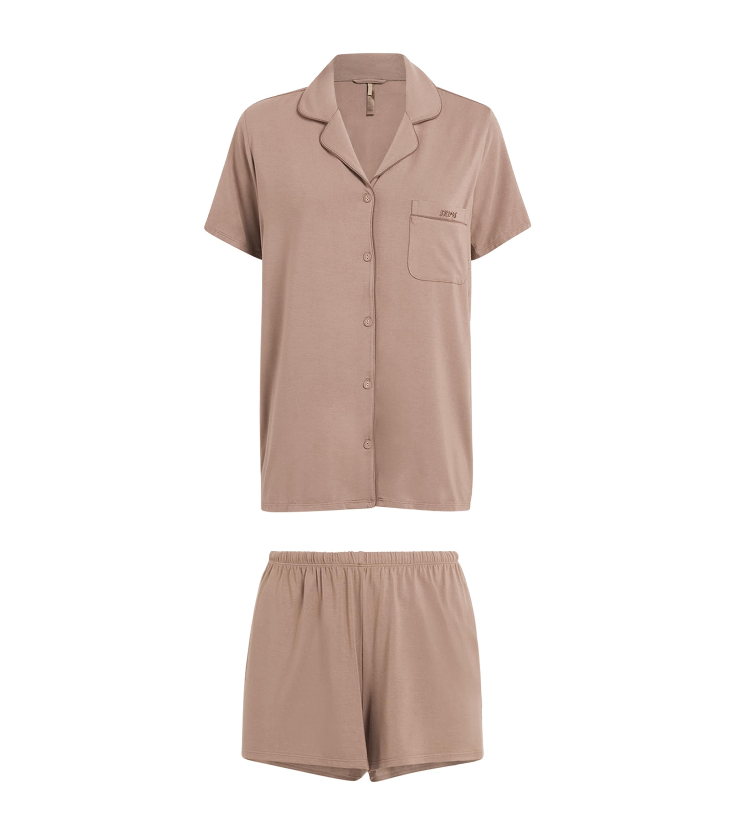 Skims Soft Lounge Short Pyjamas In Gray